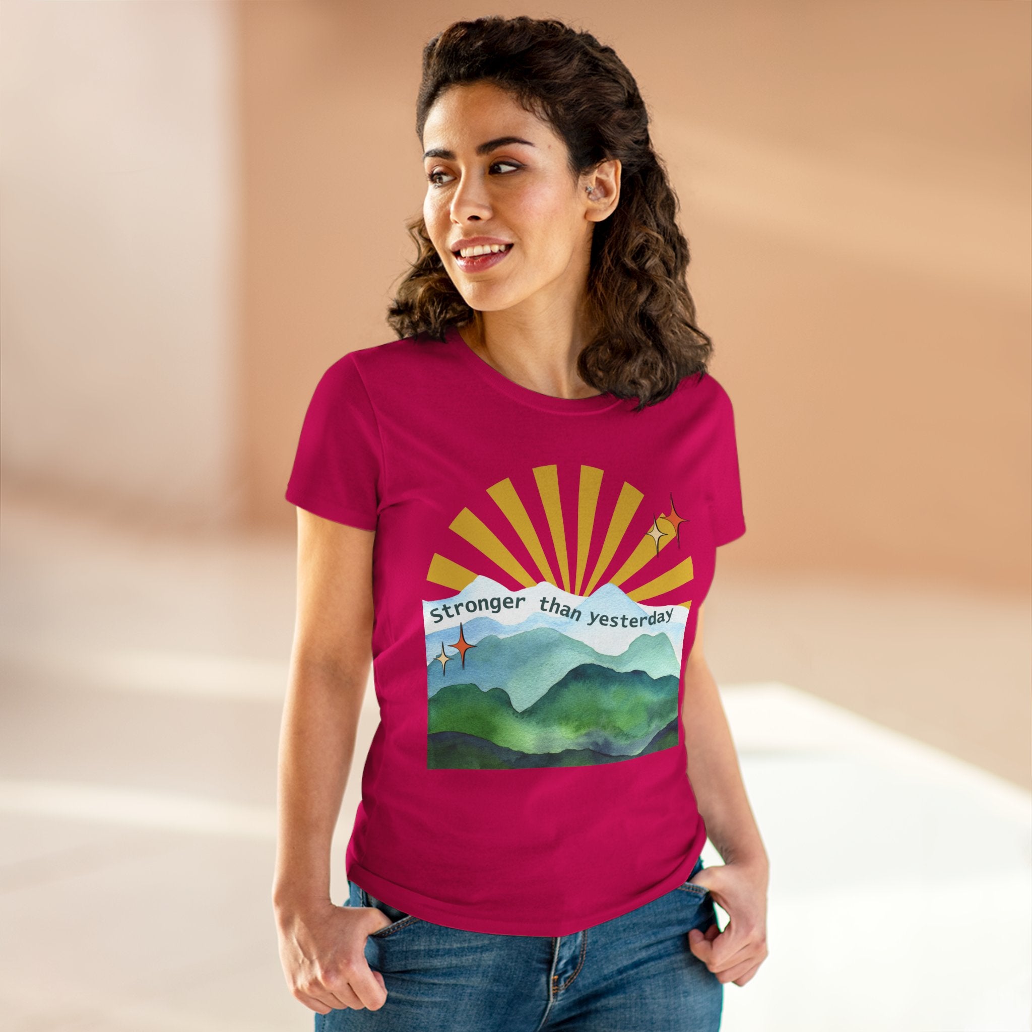 Chick-Shirts ~ Stronger Than Yesterday Women's Tee