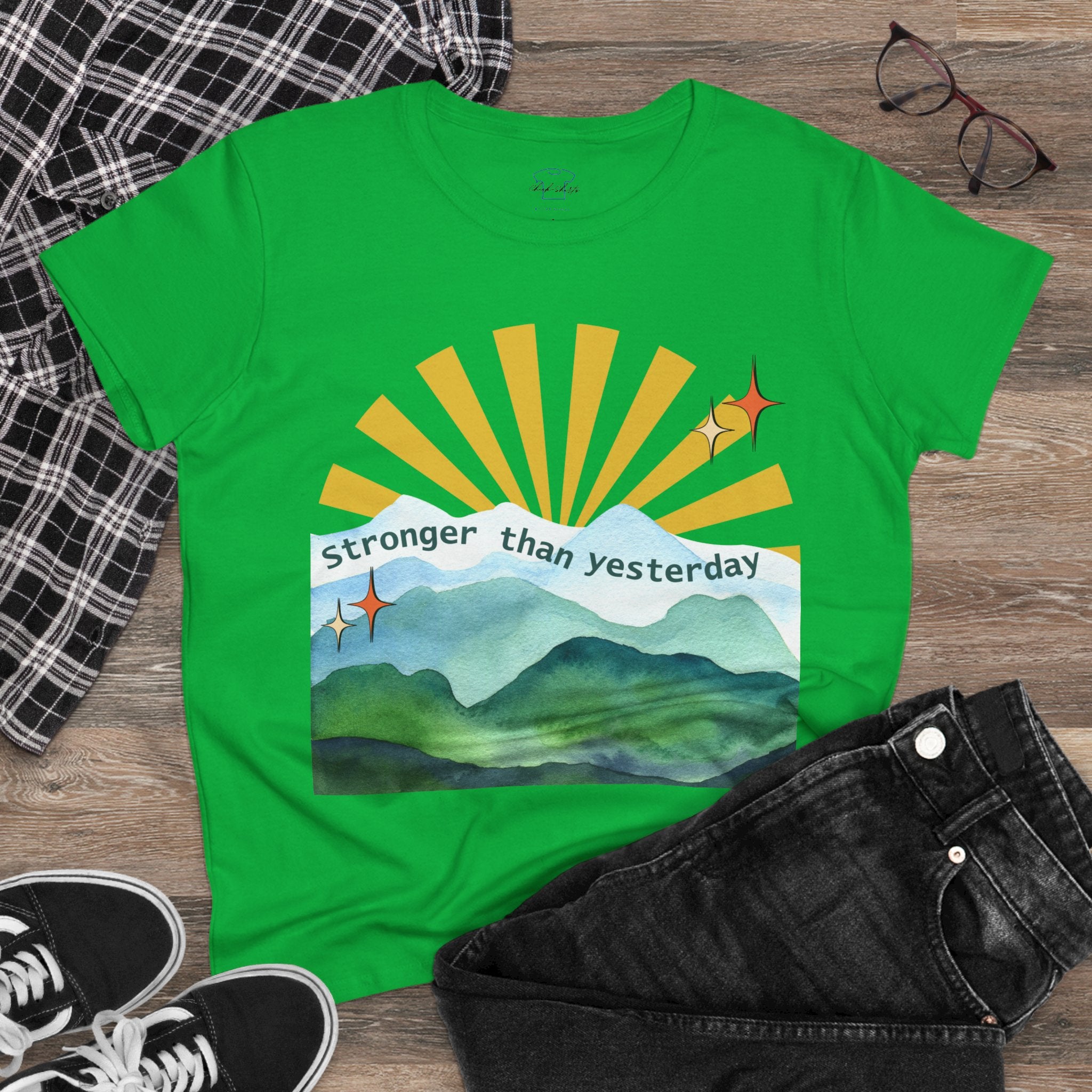 Chick-Shirts ~ Stronger Than Yesterday Women's Tee