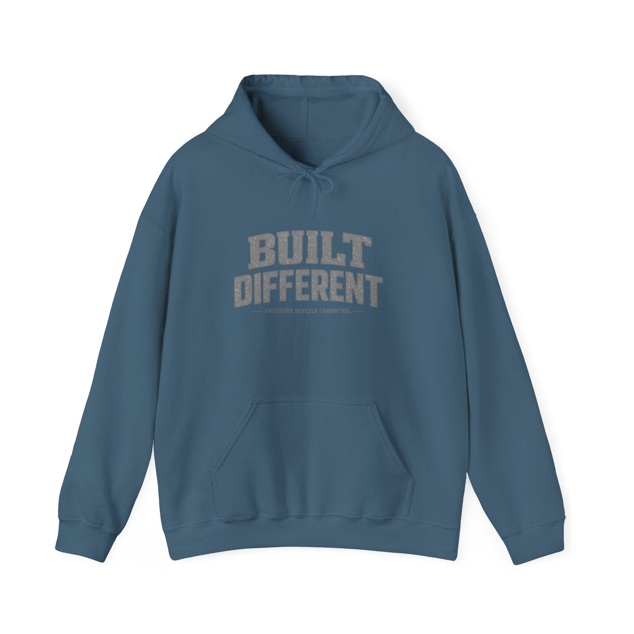 Dude-Shirts ~ Built Different  — Athletic Pullover Hoodie