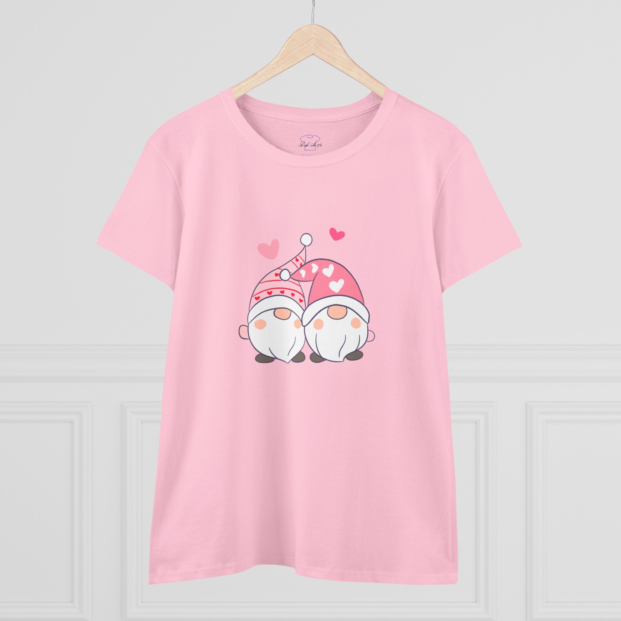 Gnome Couple Love ~ Women's Midweight Cotton Tee
