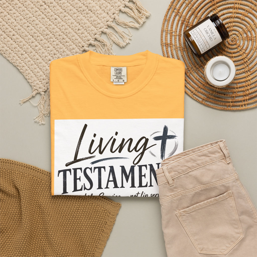 Dude-Shirts ~ Living Testaments Inspirational Tee