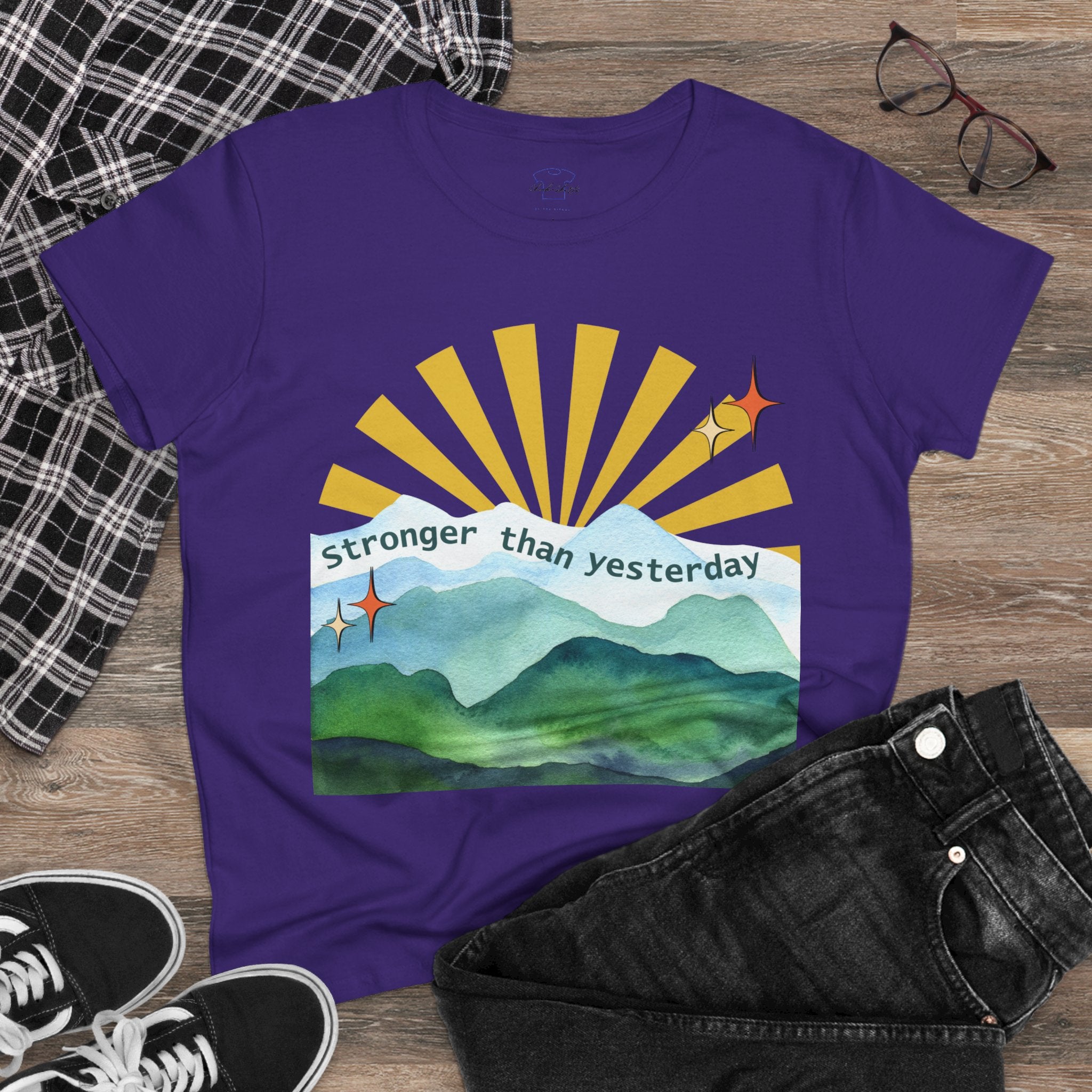 Chick-Shirts ~ Stronger Than Yesterday Women's Tee
