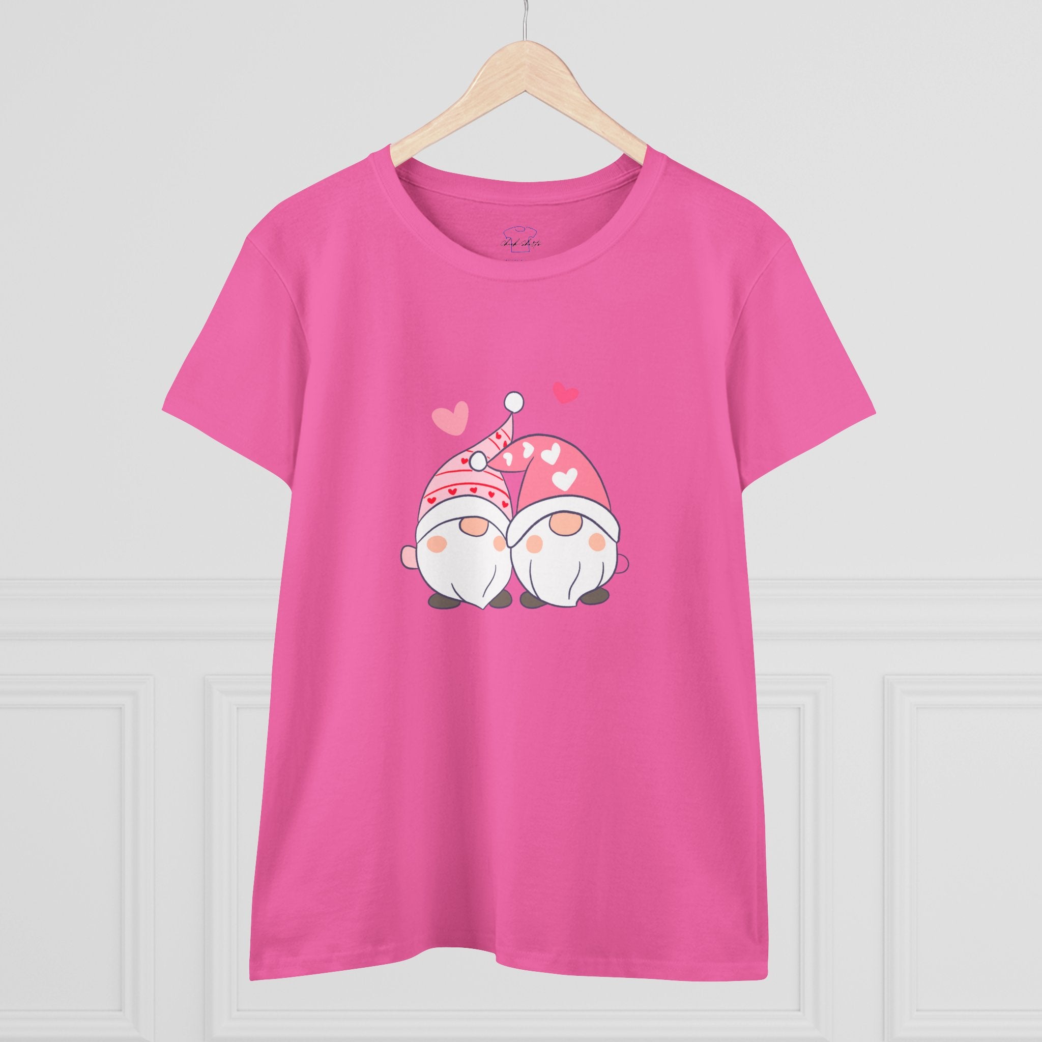 Gnome Couple Love ~ Women's Midweight Cotton Tee