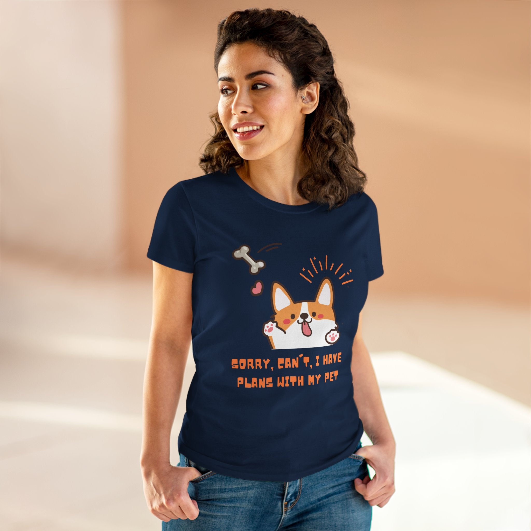 Chick Shirts ~ Sorry, can't. I have plans with my pet. Women's Tee