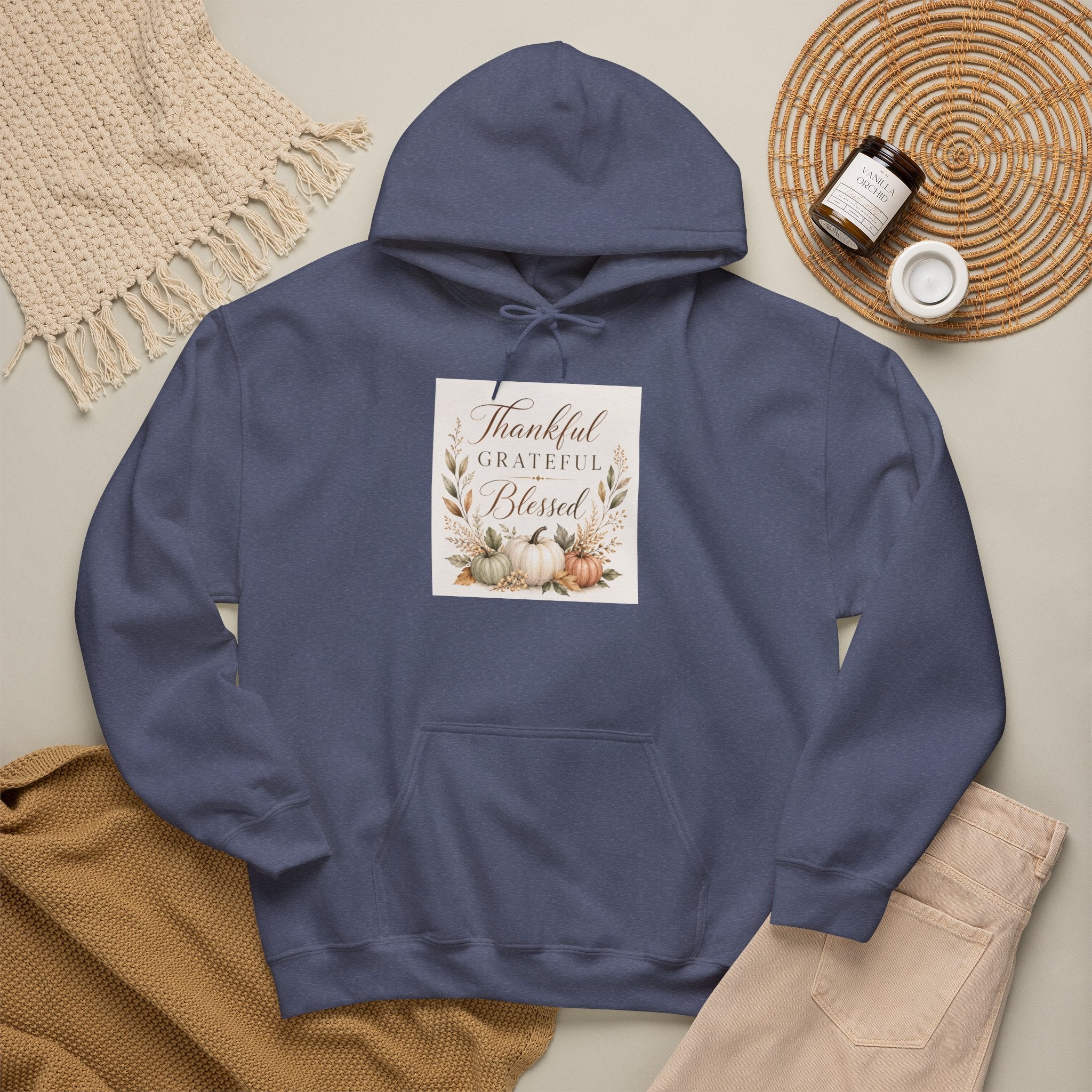 Chick-Shirts ~ Thankful Grateful Blessed Hoodie