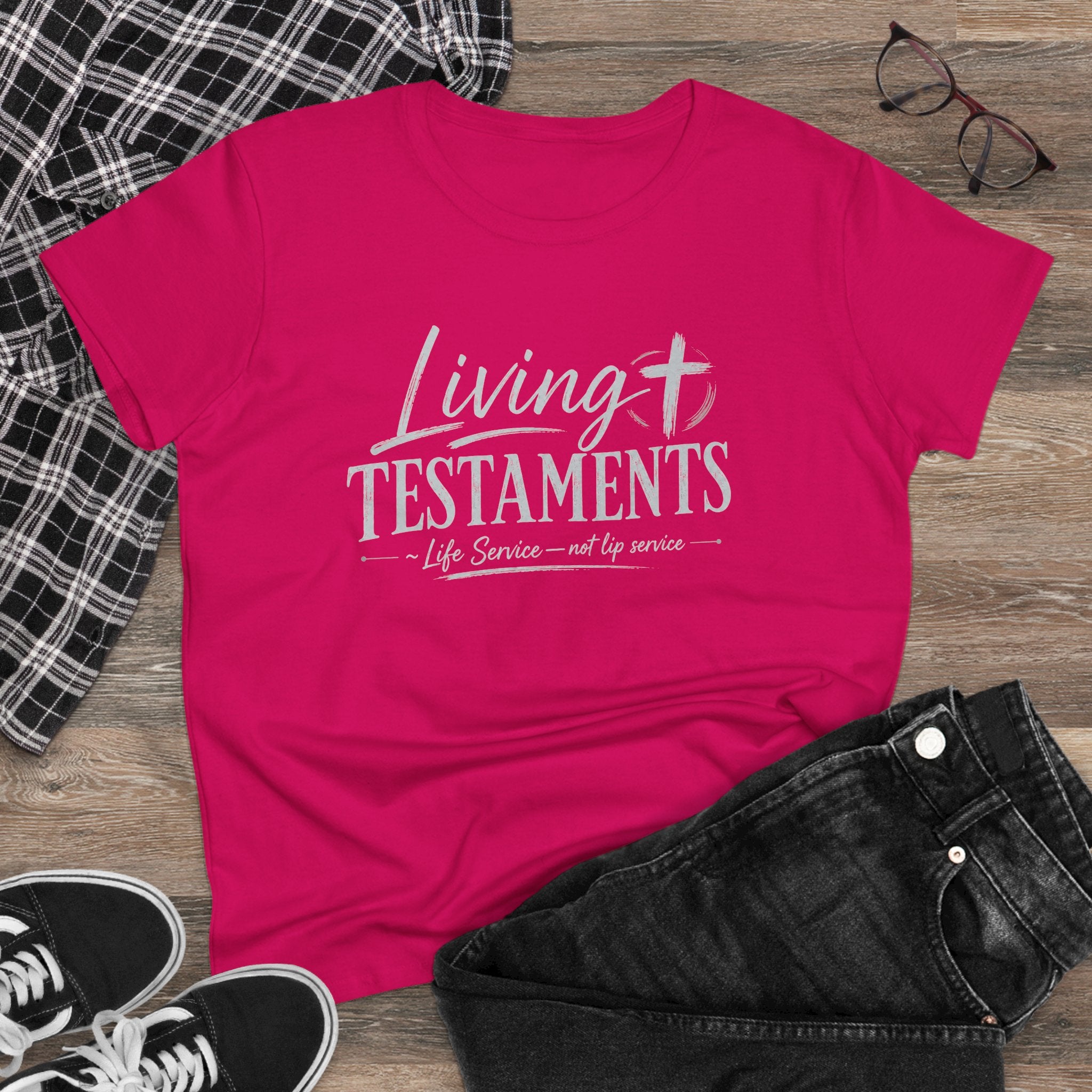 Chick-Shirts ~ Living Testaments  "Life Service — not lip service"