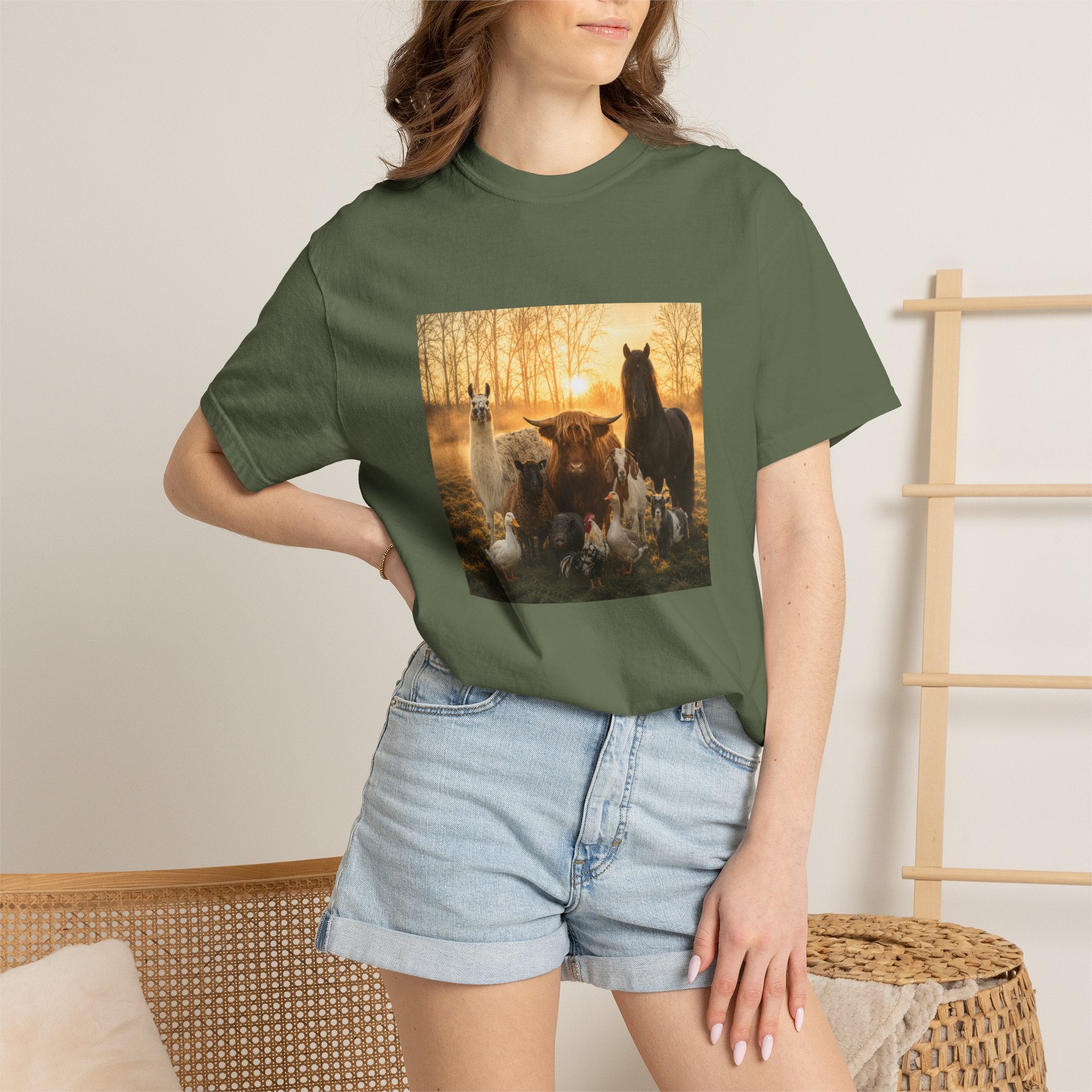 Chick-Shirts ~ 'The Usual Suspects' Farm Animals T-Shirt