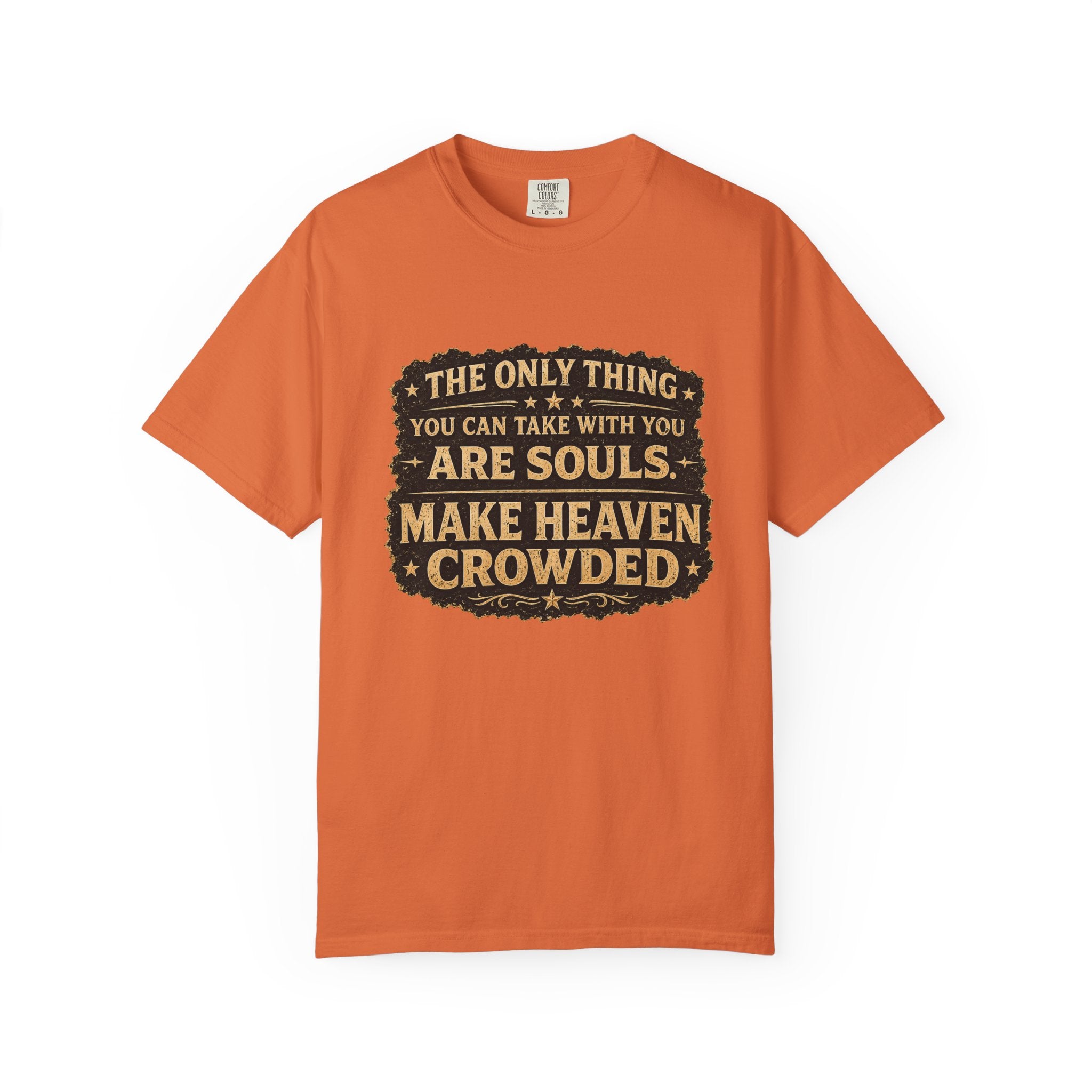 Dude-Shirts — “Make Heaven Crowded” Cross & Dove Inspirational Tee