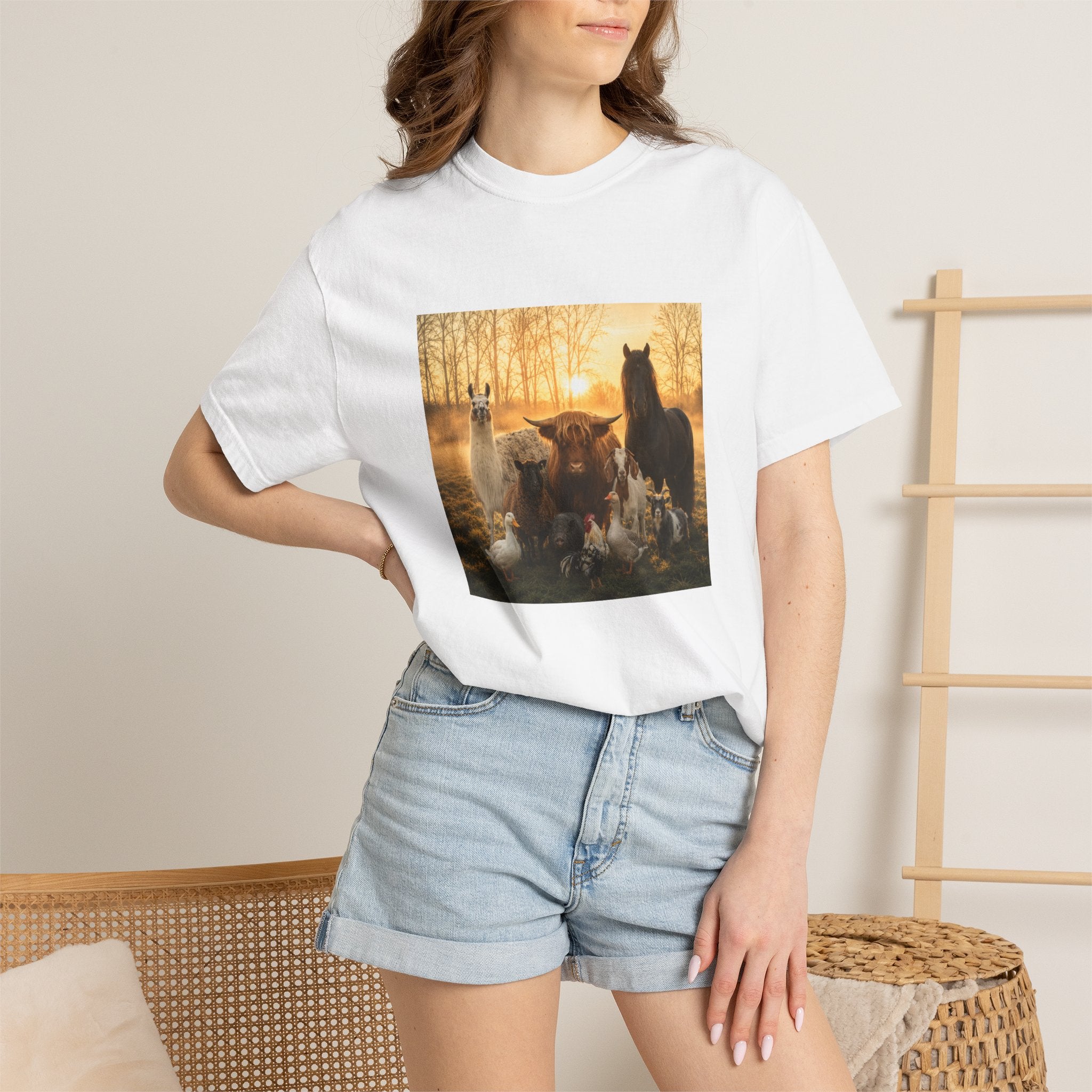 Chick-Shirts ~ 'The Usual Suspects' Farm Animals T-Shirt