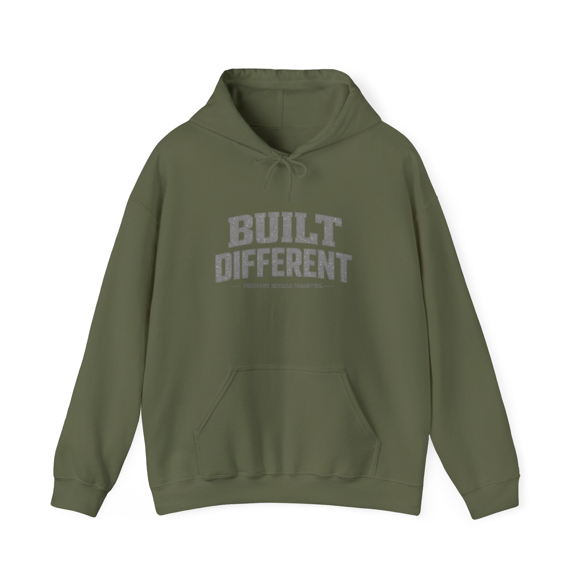 Dude-Shirts ~ Built Different  — Athletic Pullover Hoodie