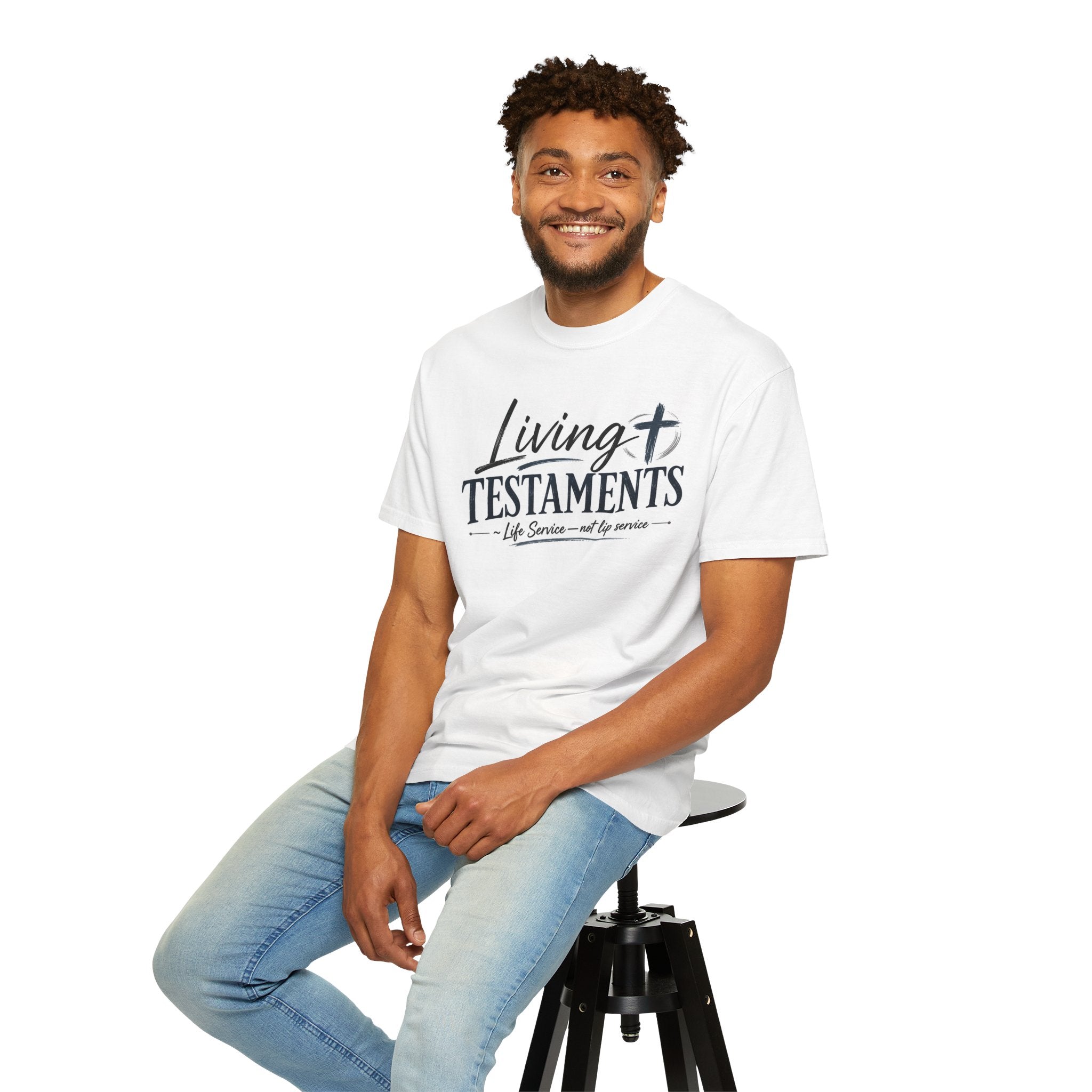 Dude-Shirts ~ Living Testaments Inspirational Tee