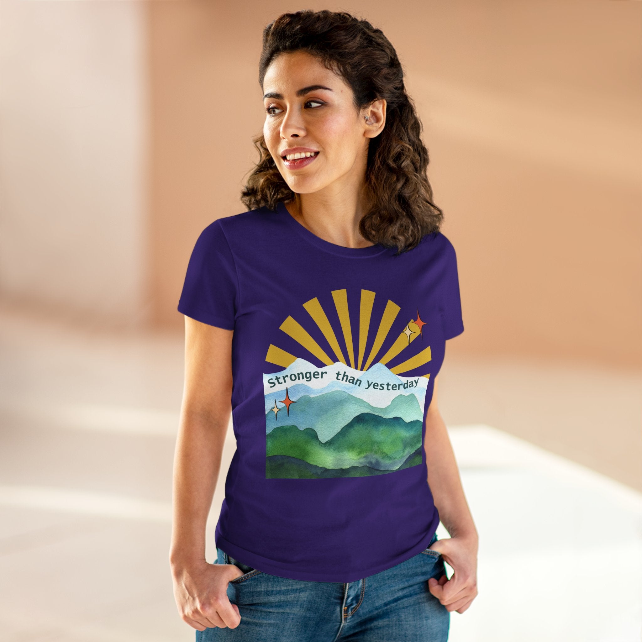Chick-Shirts ~ Stronger Than Yesterday Women's Tee