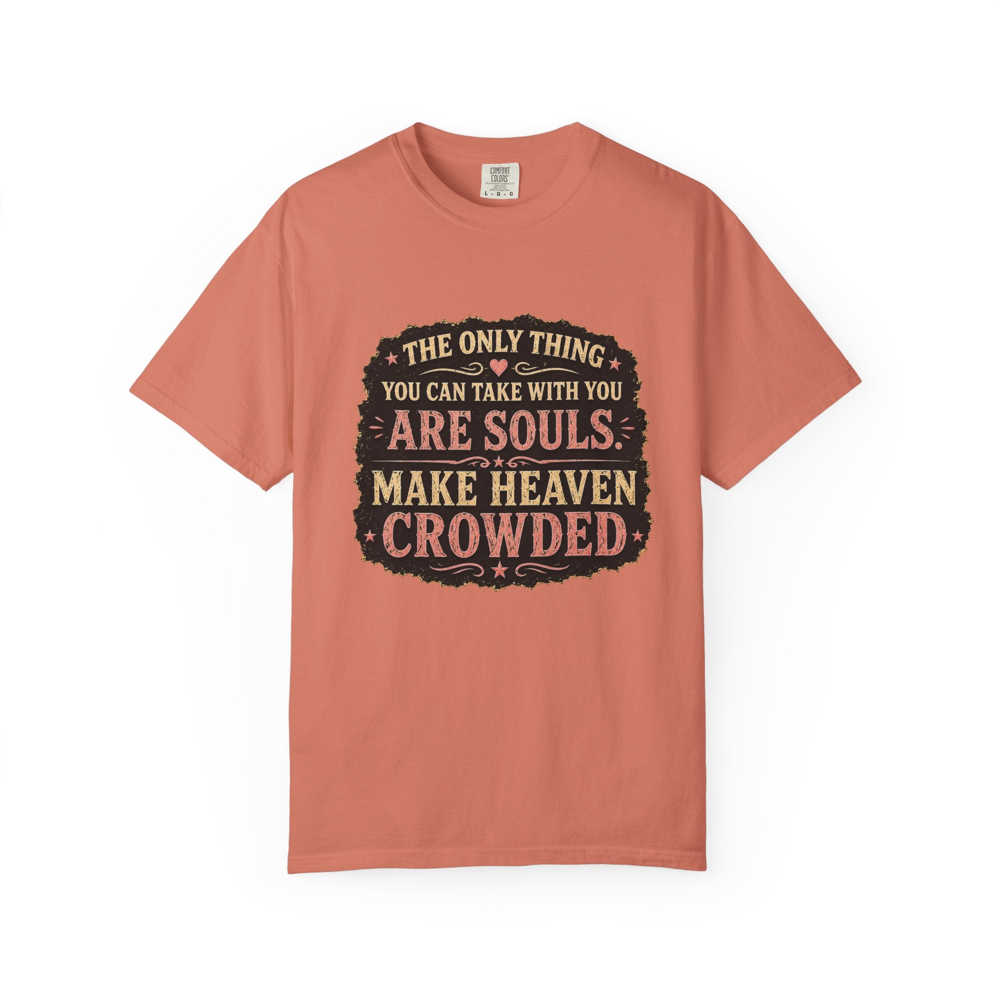 Chick-Shirts — “Make Heaven Crowded” Cross and Dove Inspirational Tee