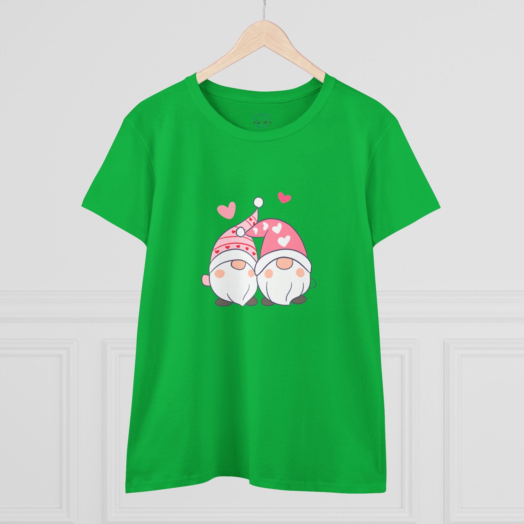 Gnome Couple Love ~ Women's Midweight Cotton Tee