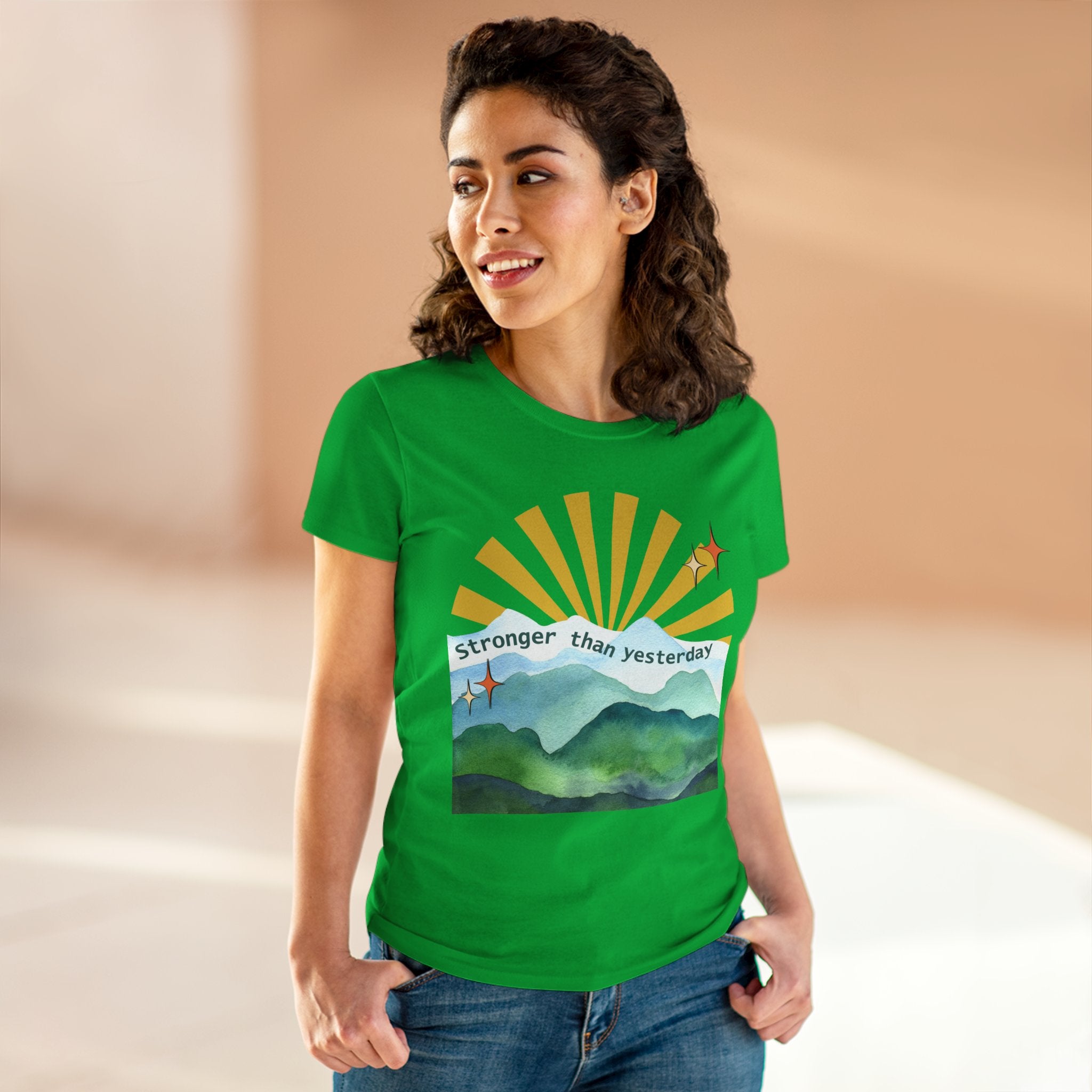 Chick-Shirts ~ Stronger Than Yesterday Women's Tee