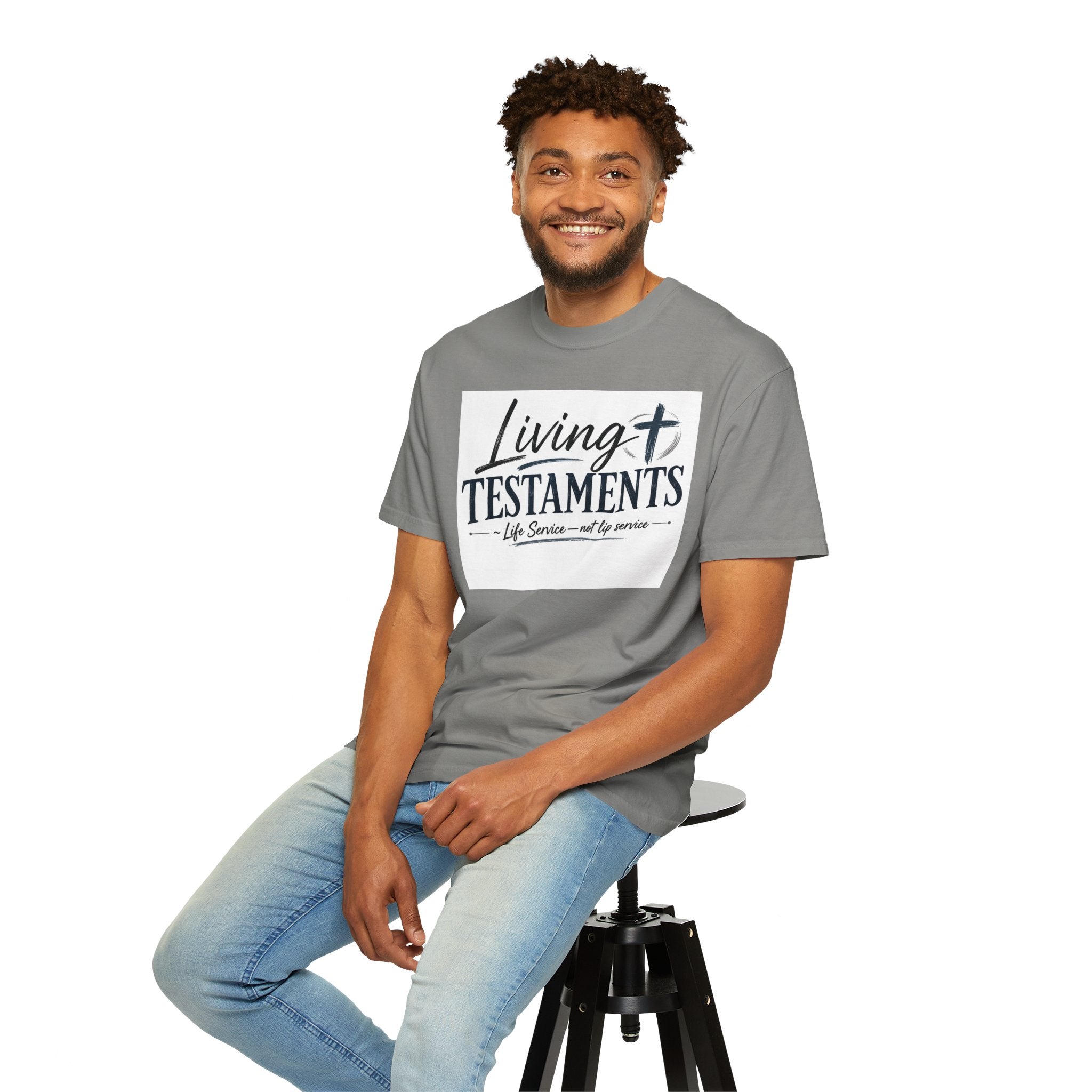 Dude-Shirts ~ Living Testaments Inspirational Tee