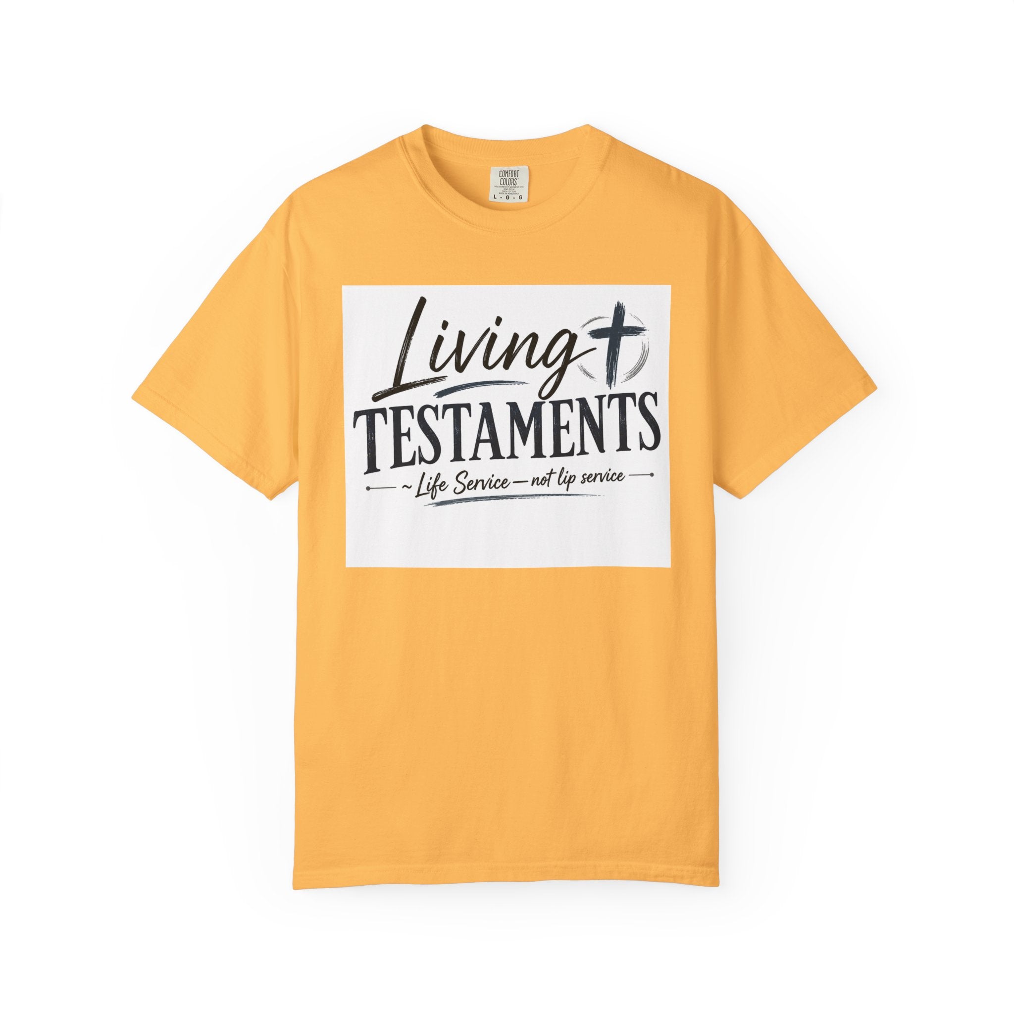 Dude-Shirts ~ Living Testaments Inspirational Tee