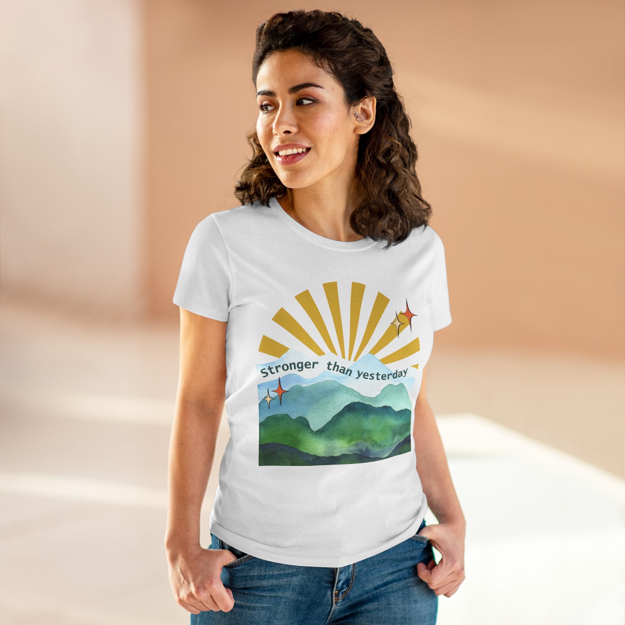 Chick-Shirts ~ Stronger Than Yesterday Women's Tee