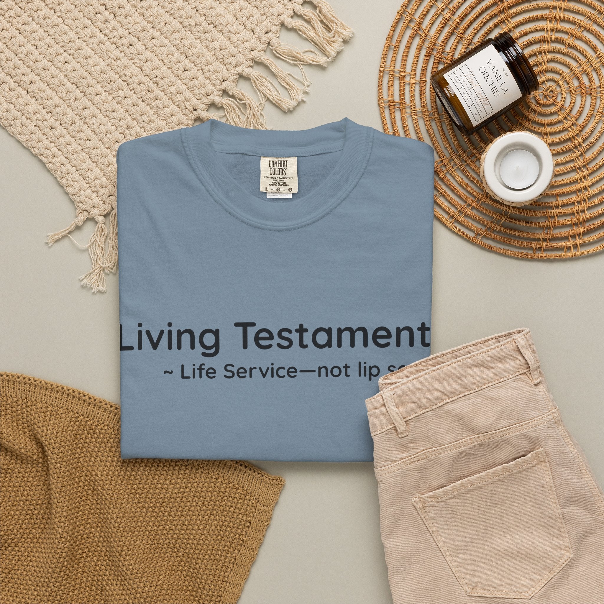 Dude-Shirts ~ Living Testaments Inspirational Tee