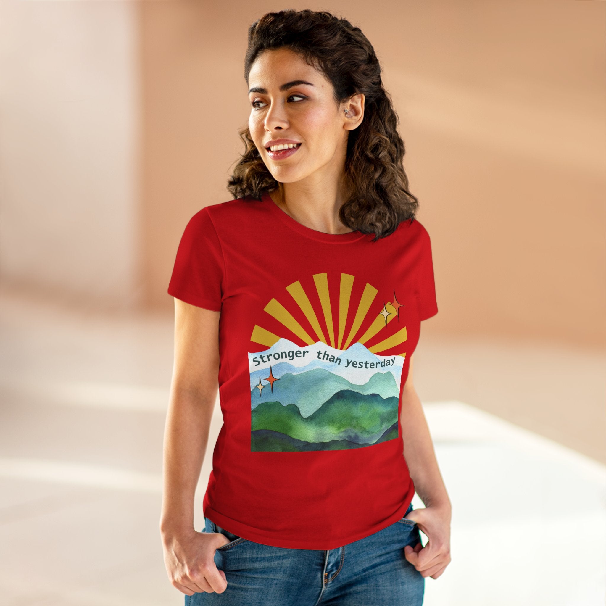 Chick-Shirts ~ Stronger Than Yesterday Women's Tee