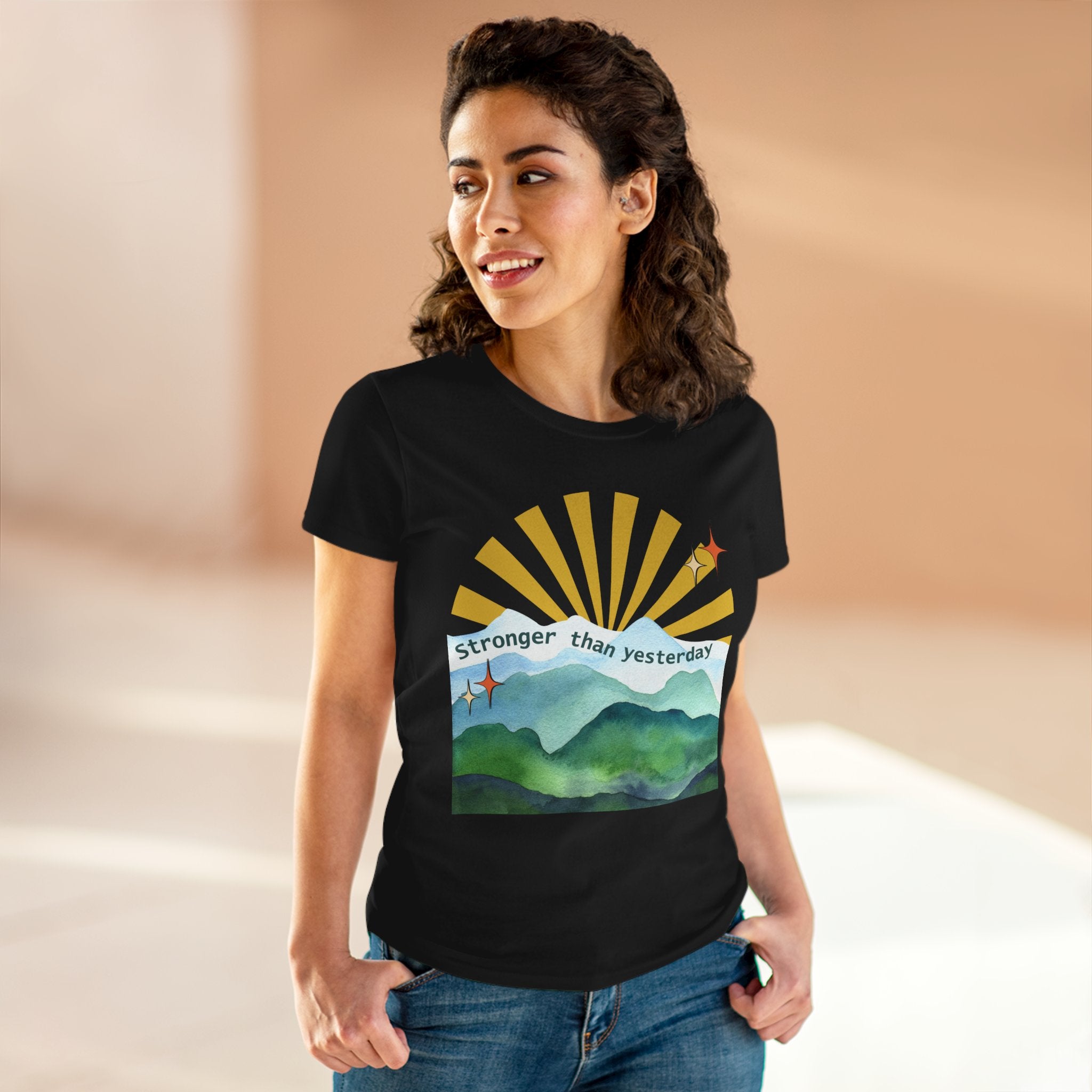Chick-Shirts ~ Stronger Than Yesterday Women's Tee