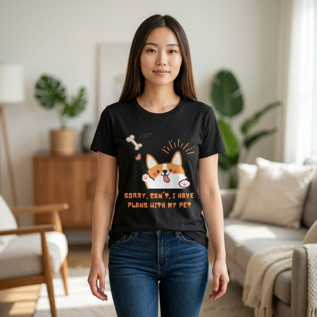 Chick Shirts ~ Sorry, can't. I have plans with my pet. Women's Tee