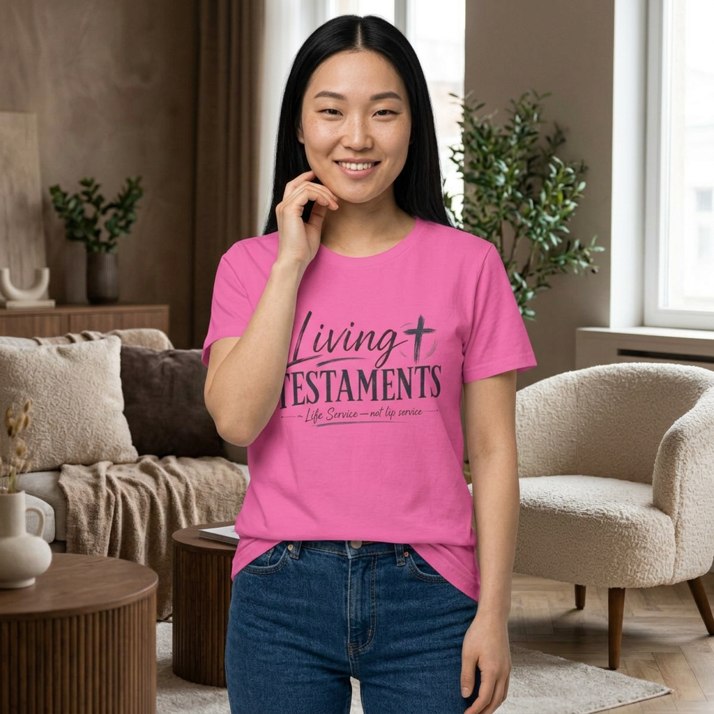 Chick-Shirts ~ Living Testaments  "Life Service — not lip service"