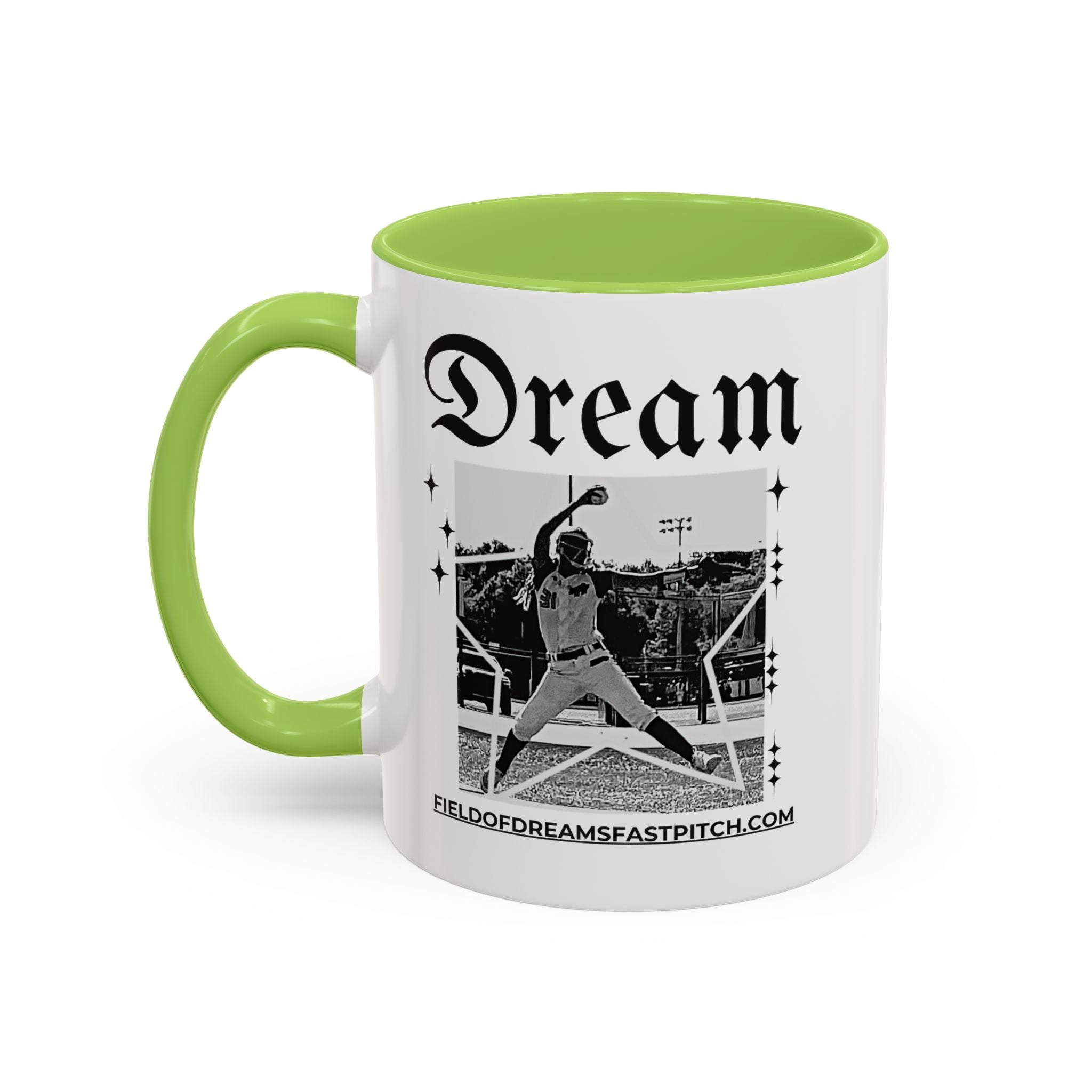 Lil-Mugs ~ Field of Dreams Fast Pitch Coffee Mug  11oz or 15oz Ceramic Coffee Cup