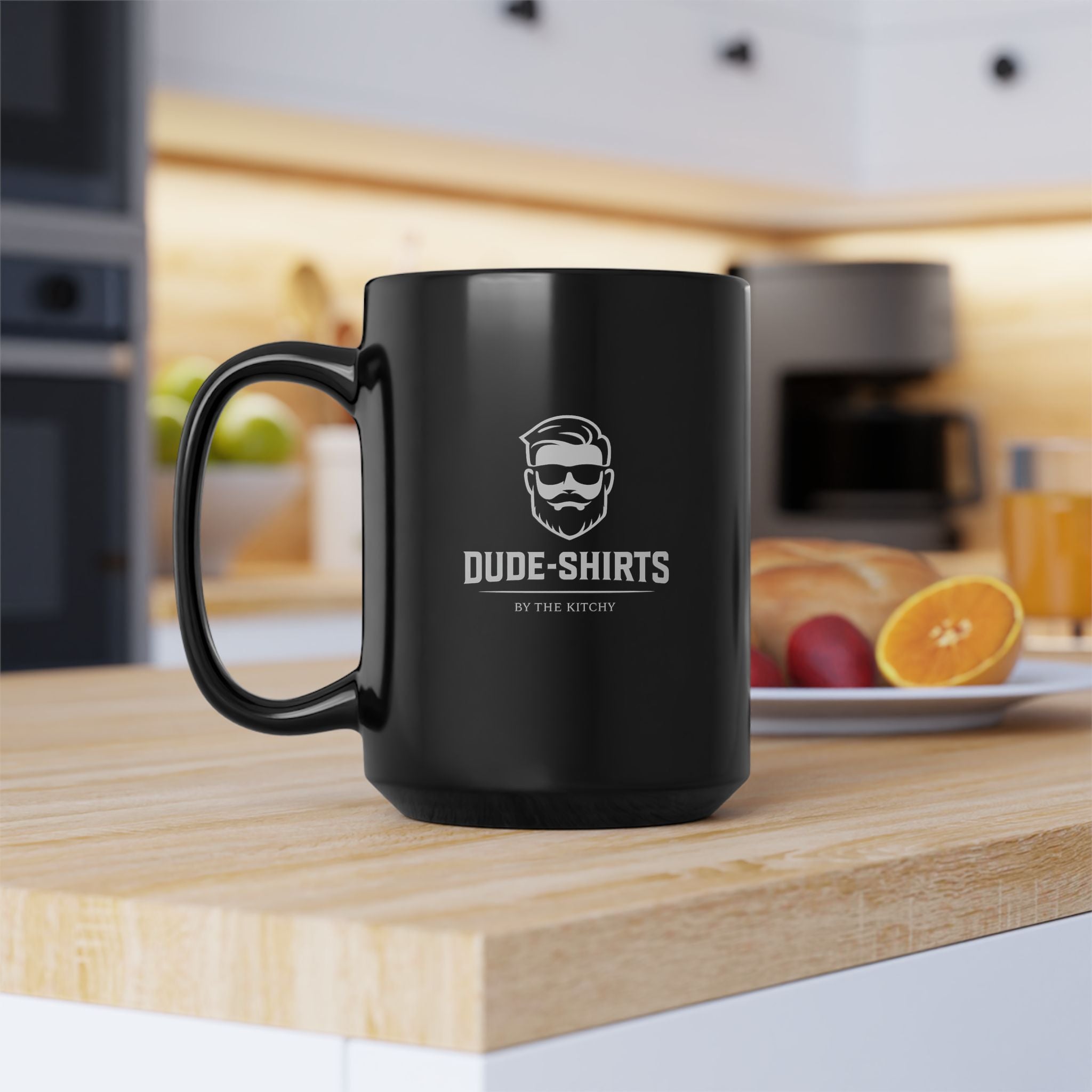 Lil-Mugs — Dude-Shirts Logo Black Ceramic Mug (11oz & 15oz)