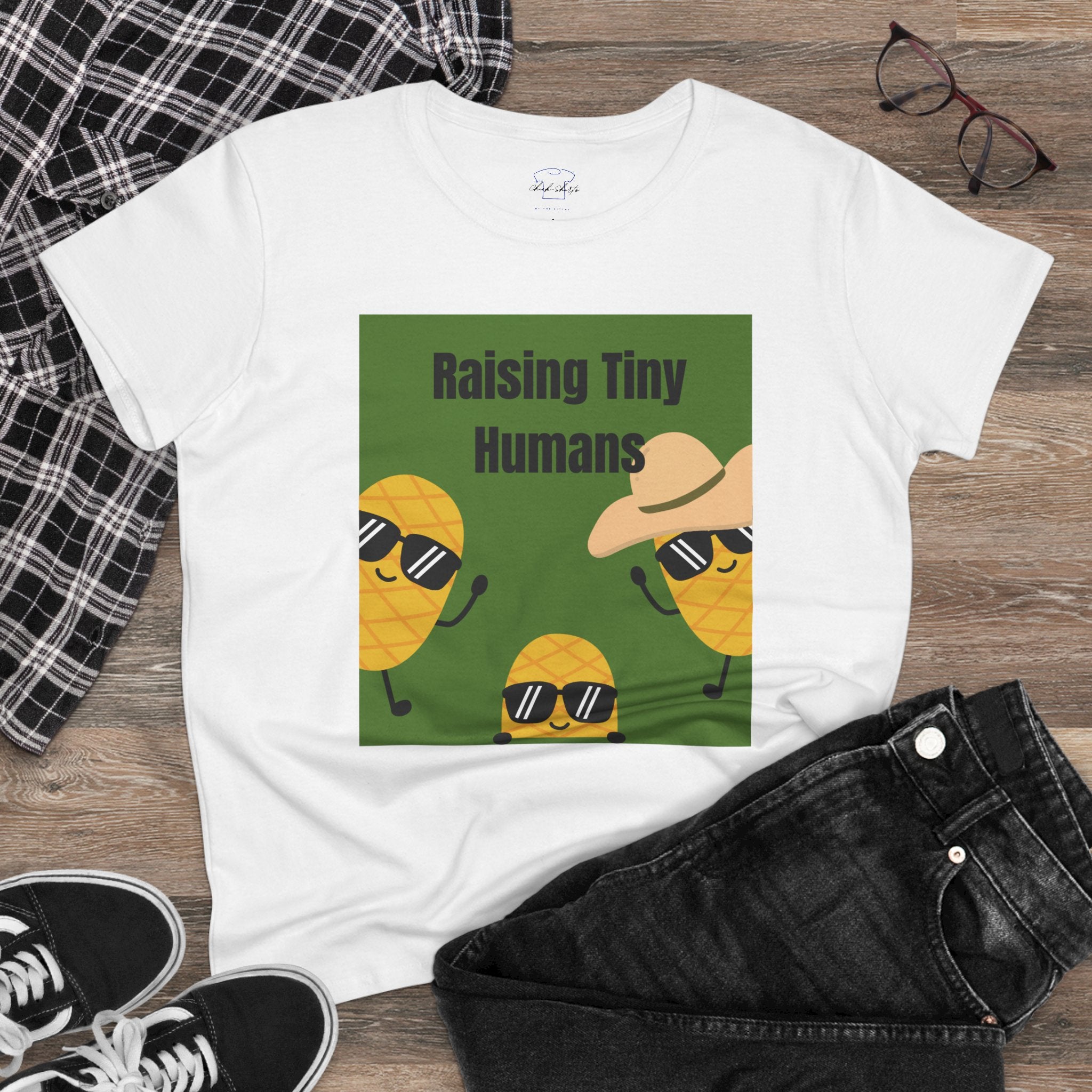 Chick-Shirts ~ Raising Tiny Humans Women's Tee