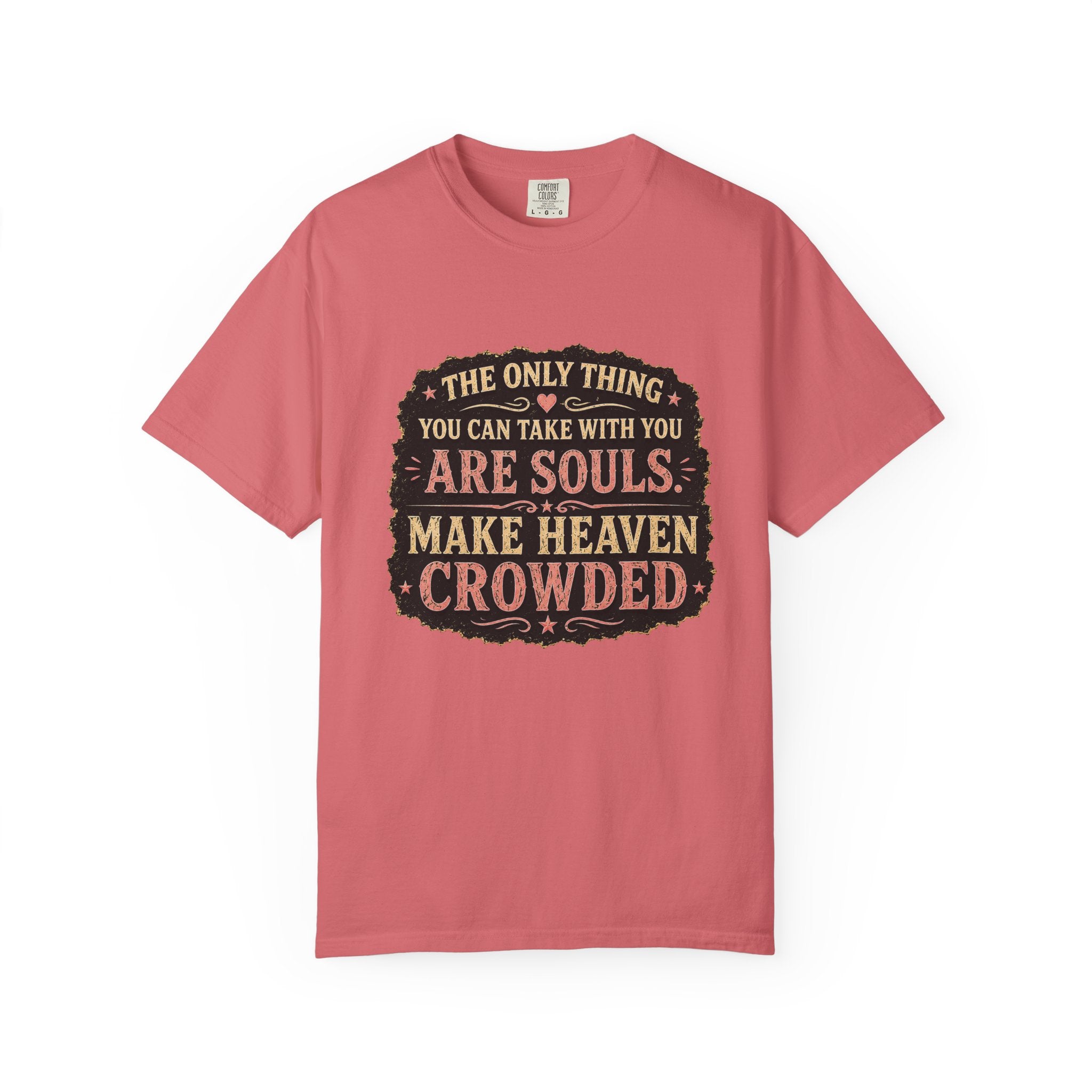 Chick-Shirts — “Make Heaven Crowded” Cross and Dove Inspirational Tee