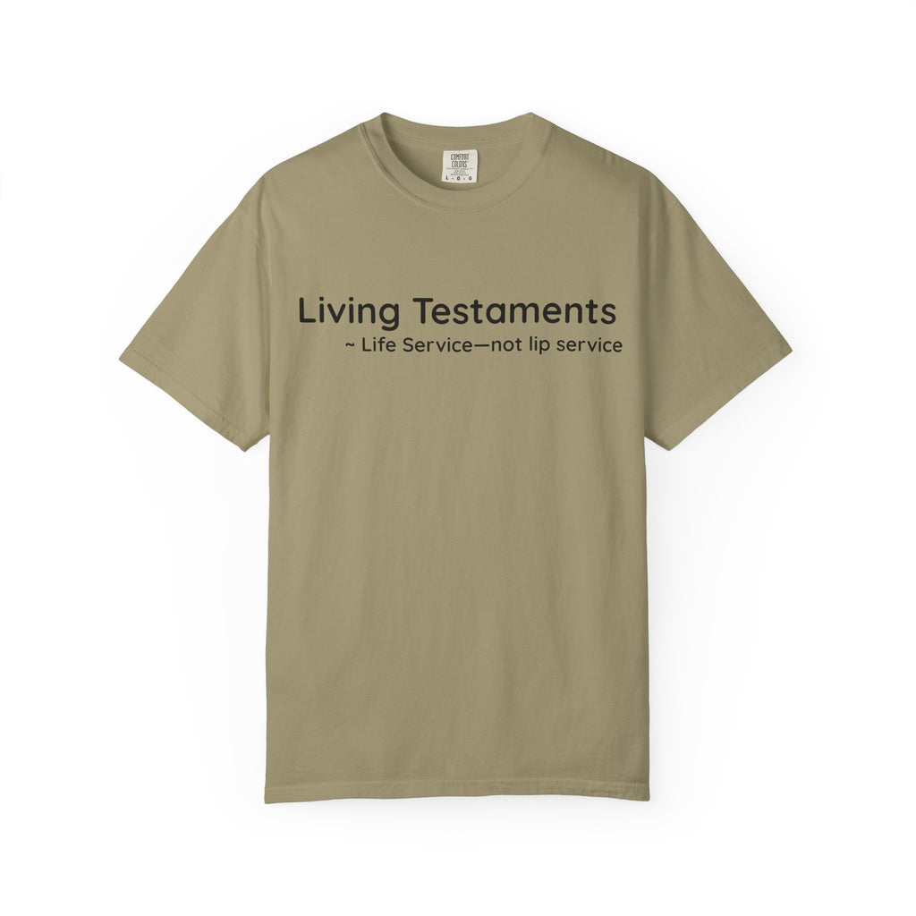 Dude-Shirts ~ Living Testaments Inspirational Tee
