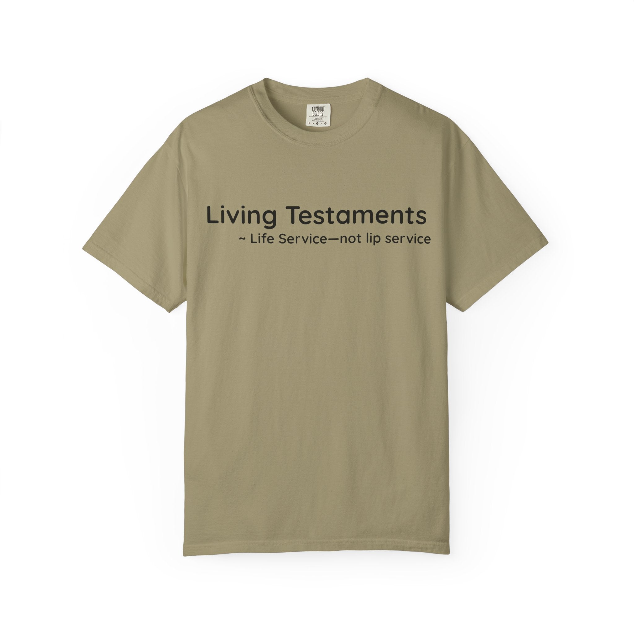 Dude-Shirts ~ Living Testaments Inspirational Tee