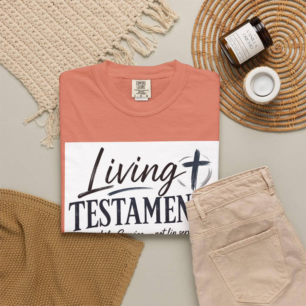 Dude-Shirts ~ Living Testaments Inspirational Tee