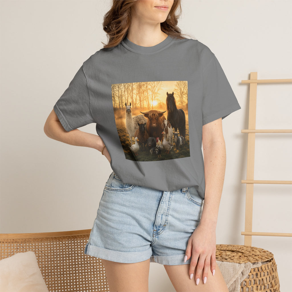 Chick-Shirts ~ 'The Usual Suspects' Farm Animals T-Shirt