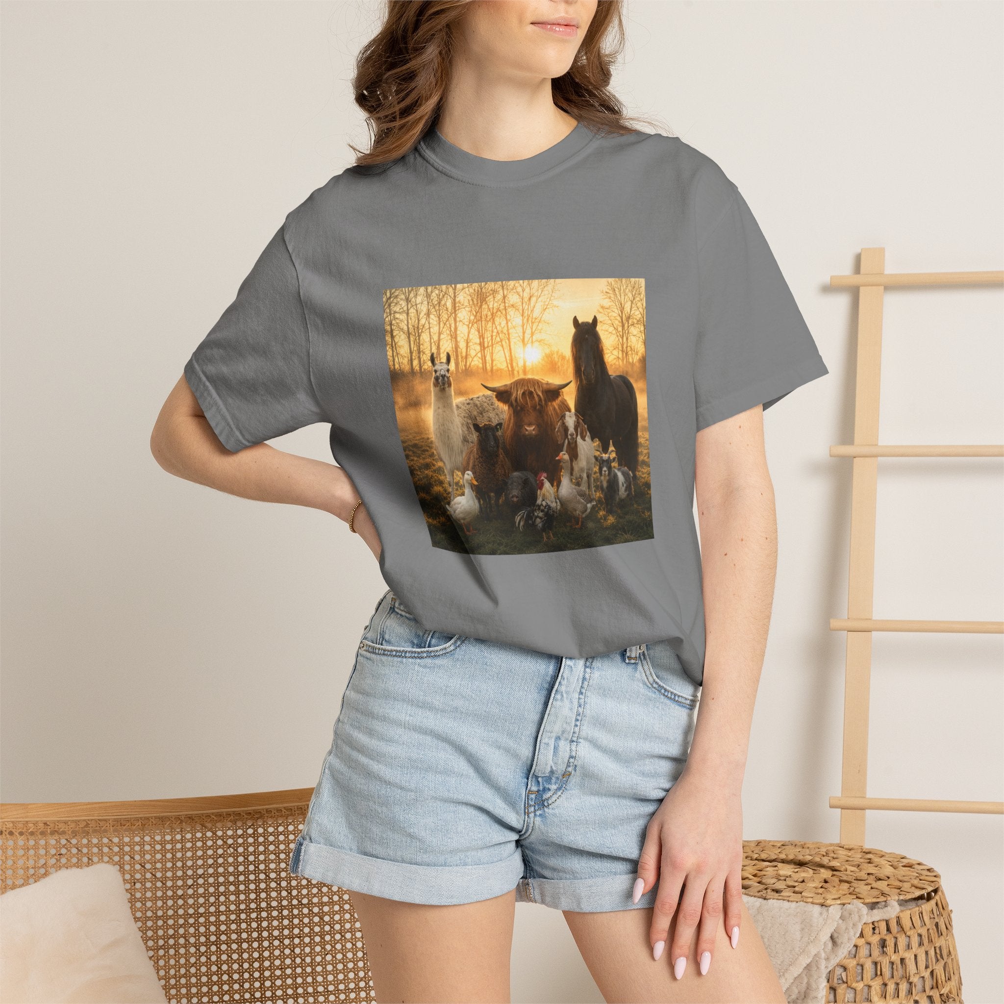 Chick-Shirts ~ 'The Usual Suspects' Farm Animals T-Shirt