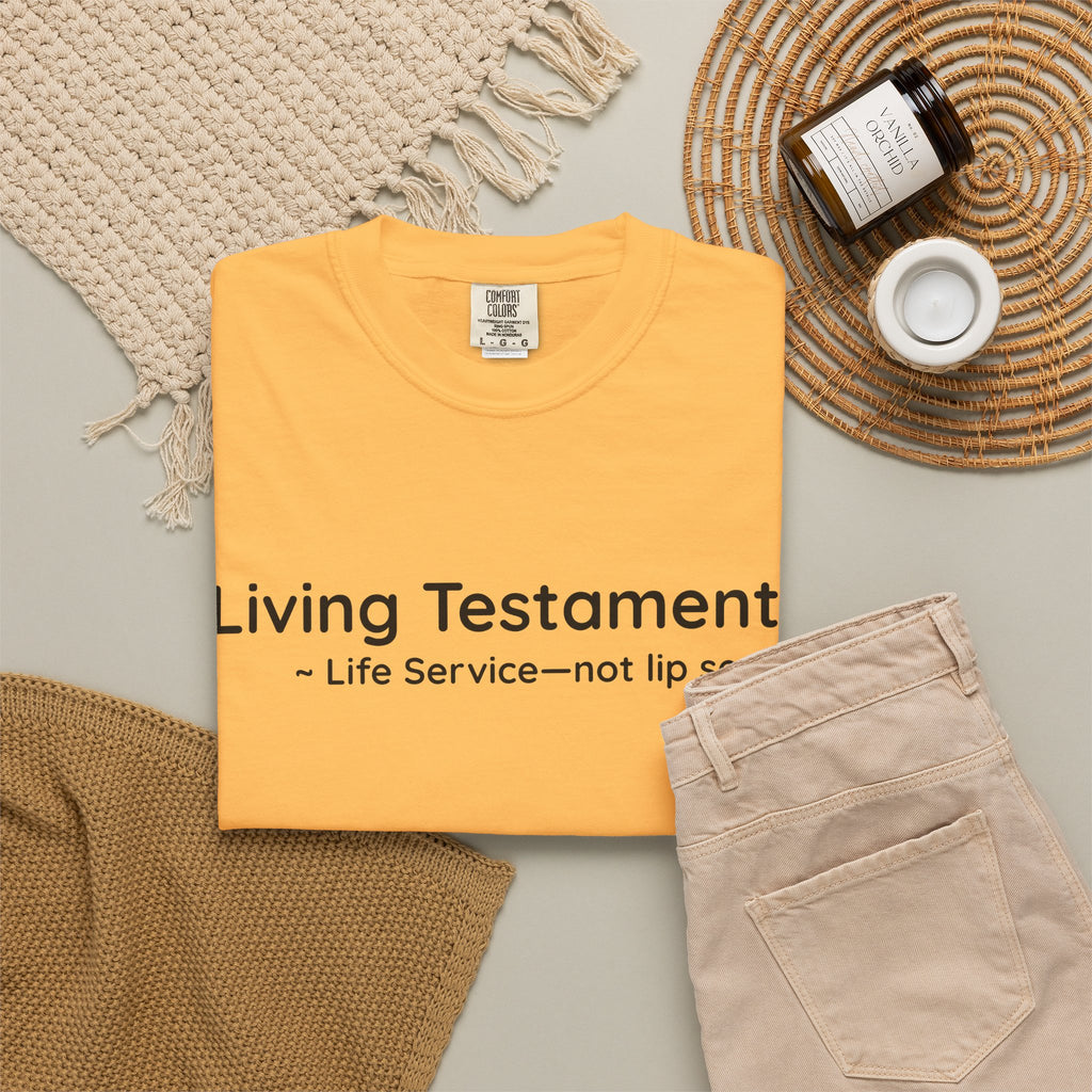 Dude-Shirts ~ Living Testaments Inspirational Tee
