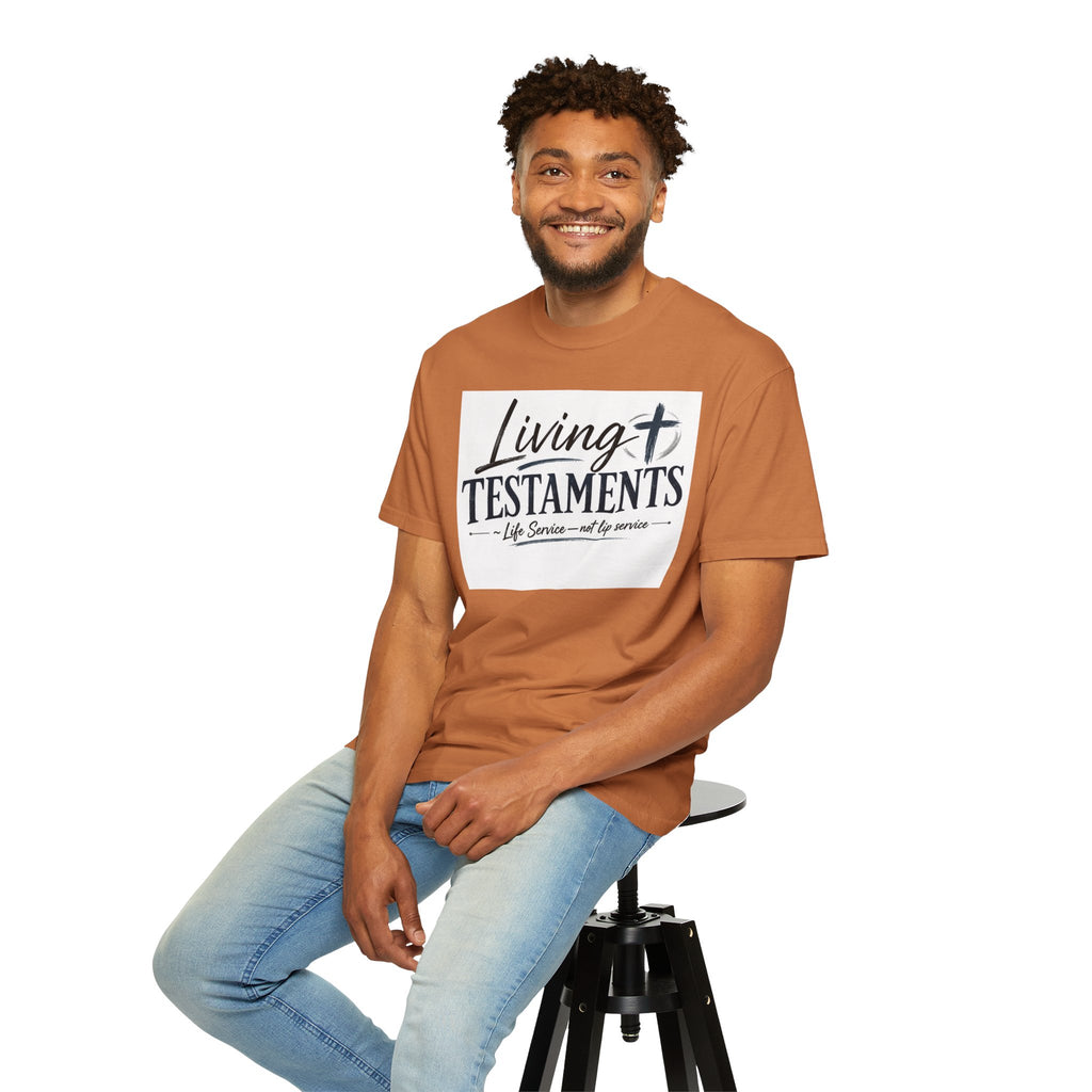 Dude-Shirts ~ Living Testaments Inspirational Tee