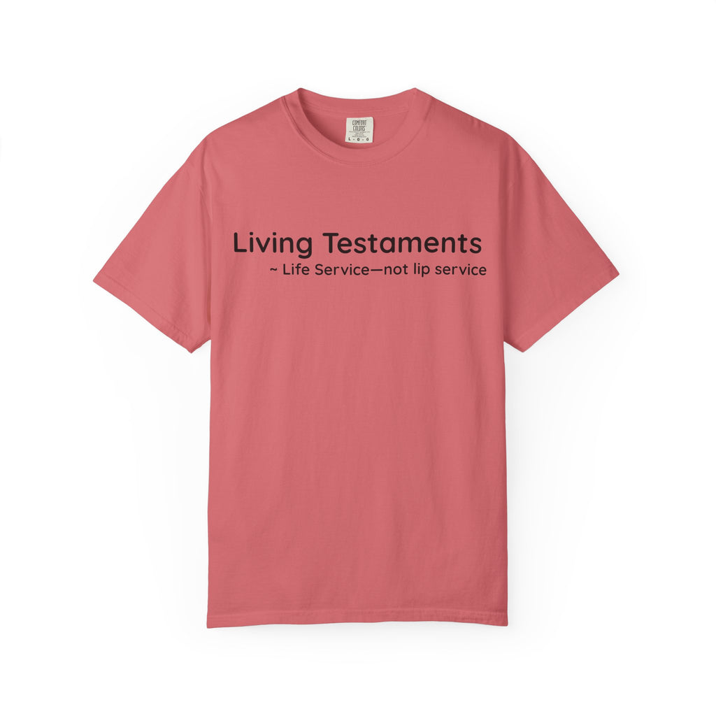 Dude-Shirts ~ Living Testaments Inspirational Tee