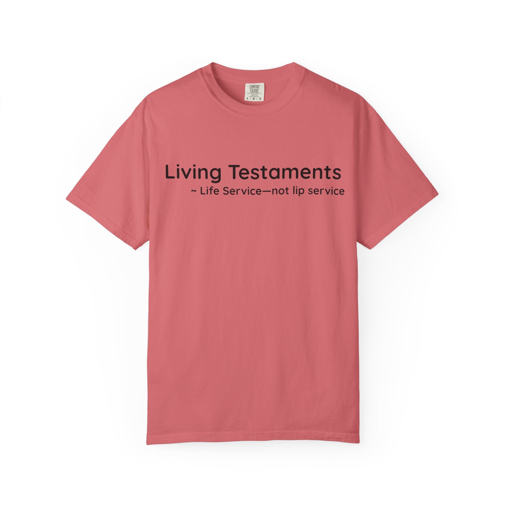 Dude-Shirts ~ Living Testaments Inspirational Tee