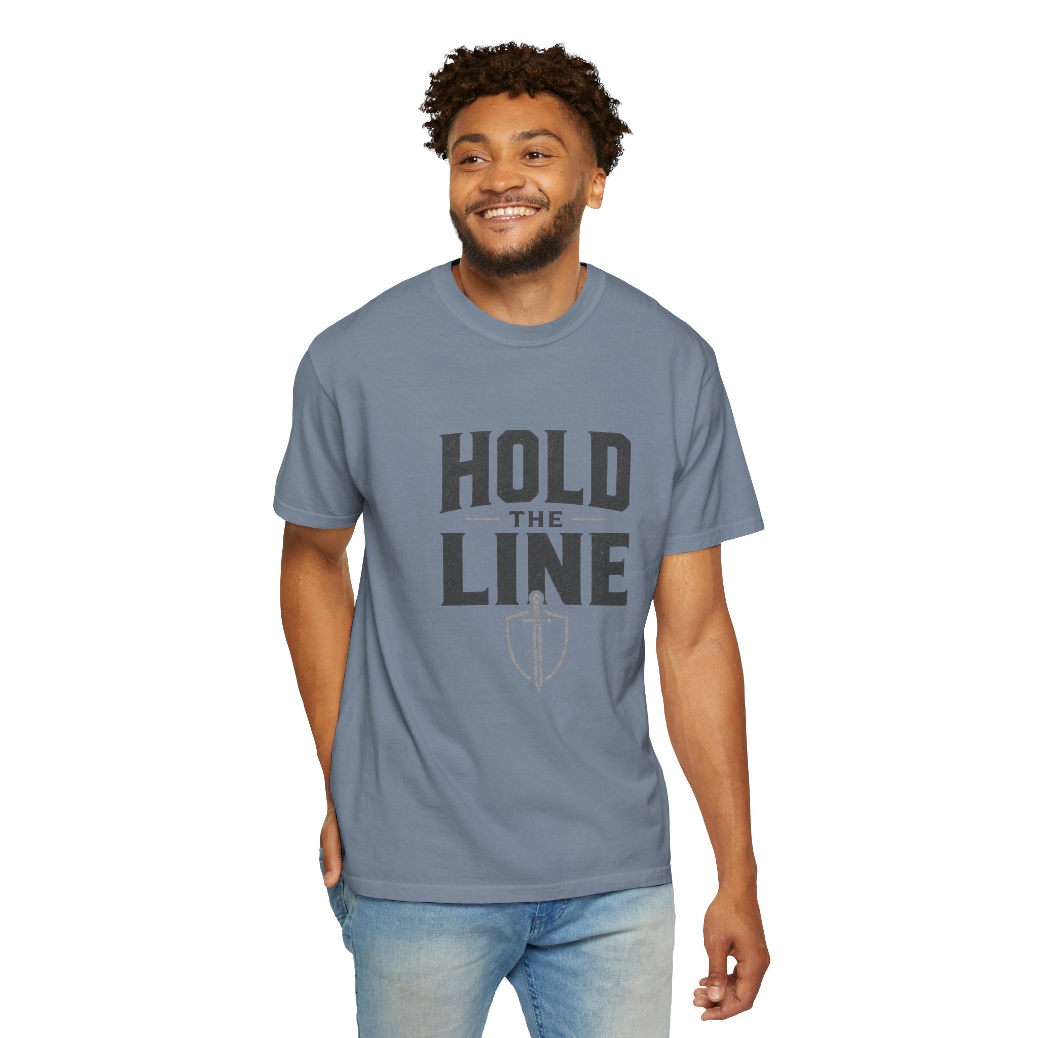 Dude-Shirts ~ Hold The Line Graphic Tee