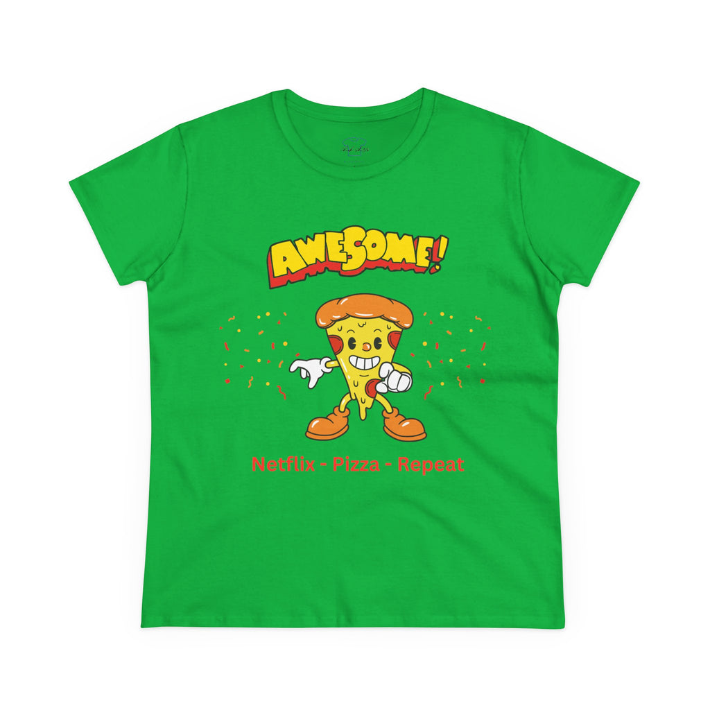 Dude-Shirts ~ Netflix - Pizza - Repeat ~ Cotton Tee
