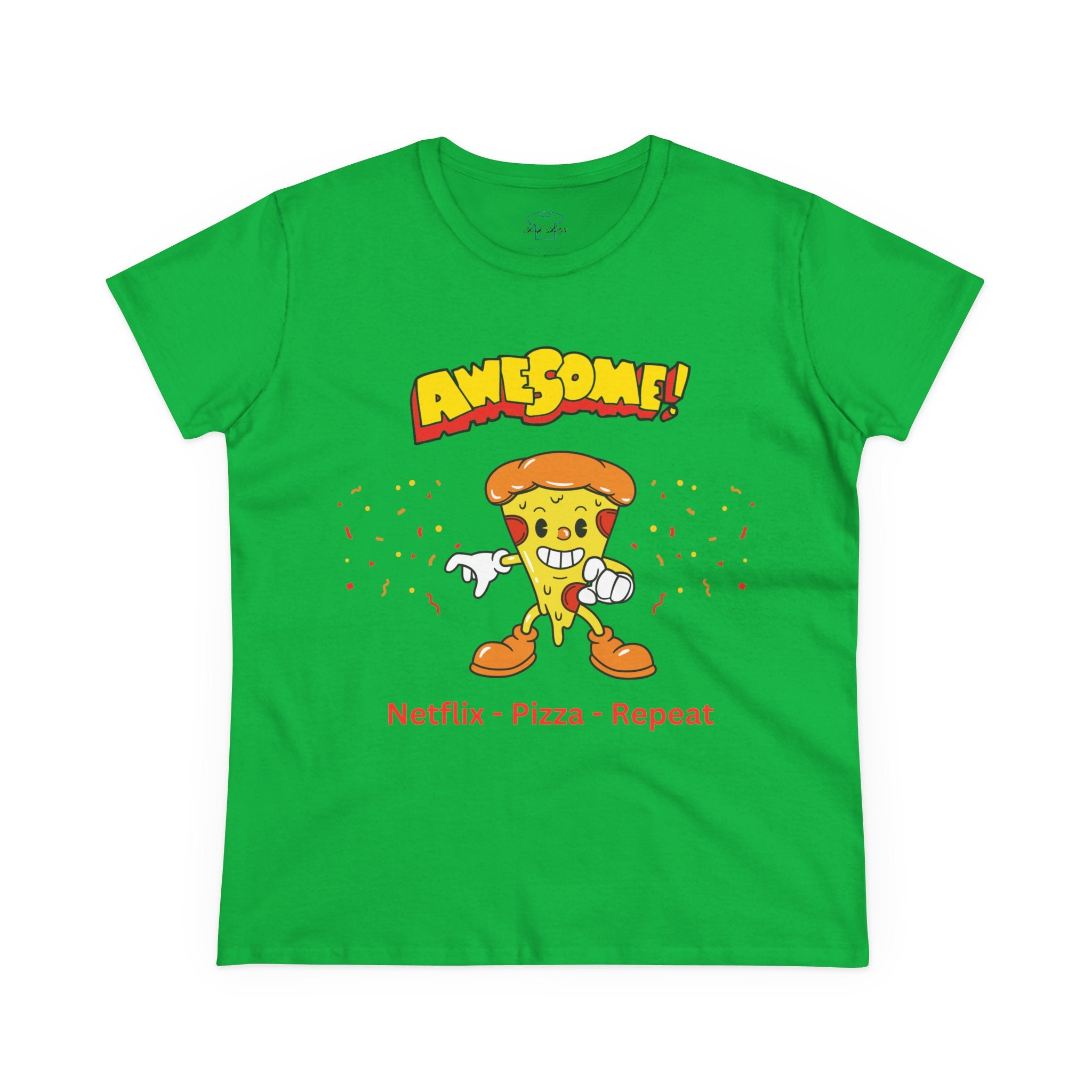 Dude-Shirts ~ Netflix - Pizza - Repeat ~ Cotton Tee
