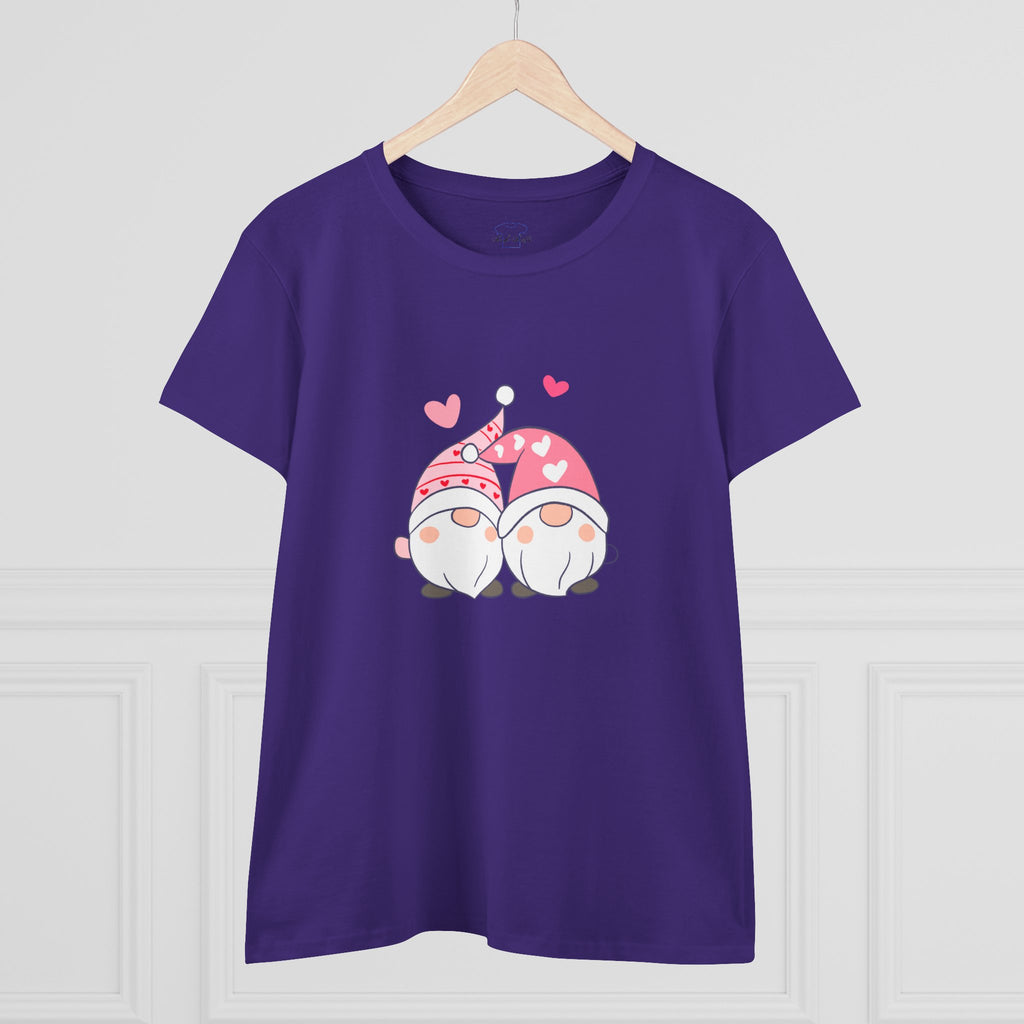 Gnome Couple Love ~ Women's Midweight Cotton Tee