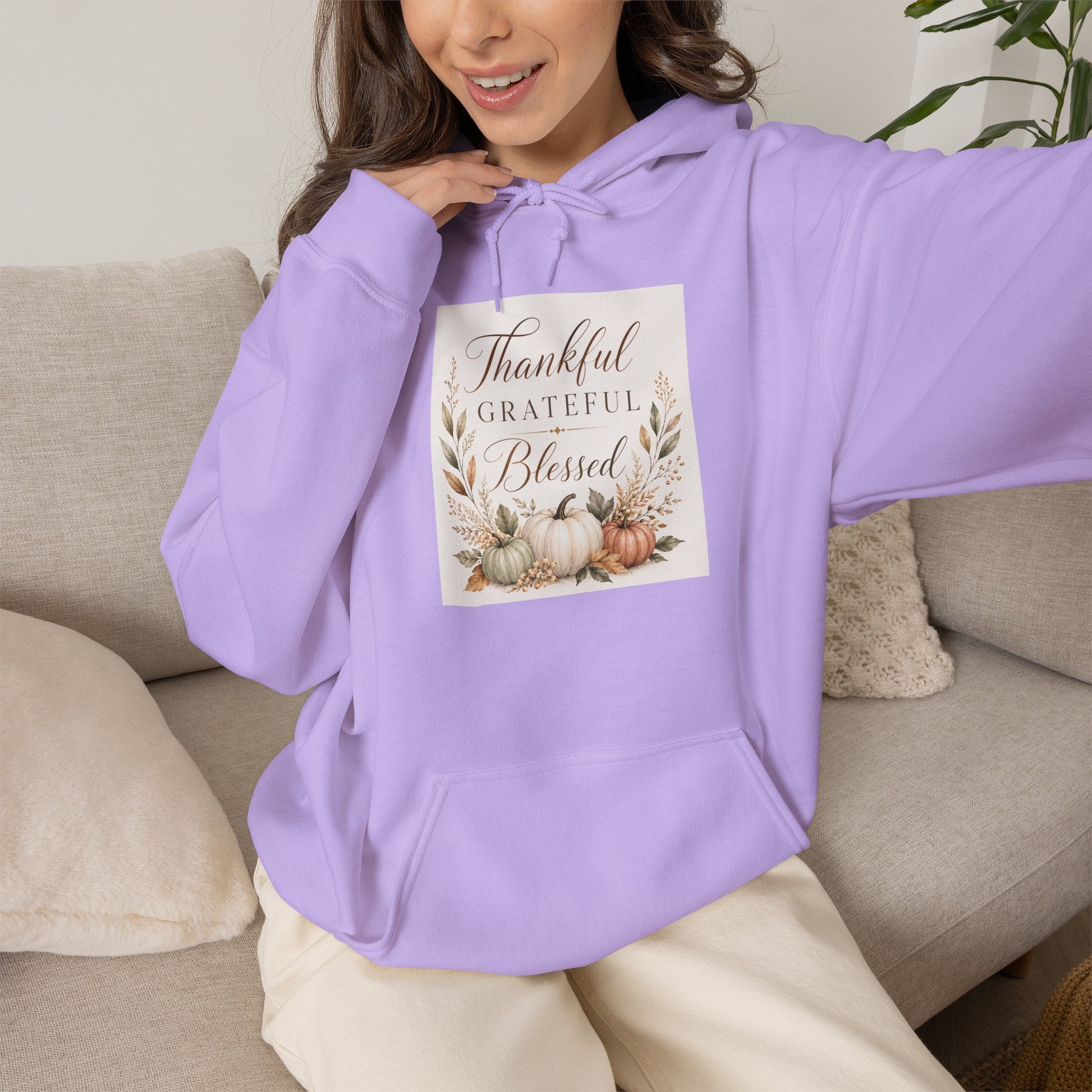 Chick-Shirts ~ Thankful Grateful Blessed Hoodie