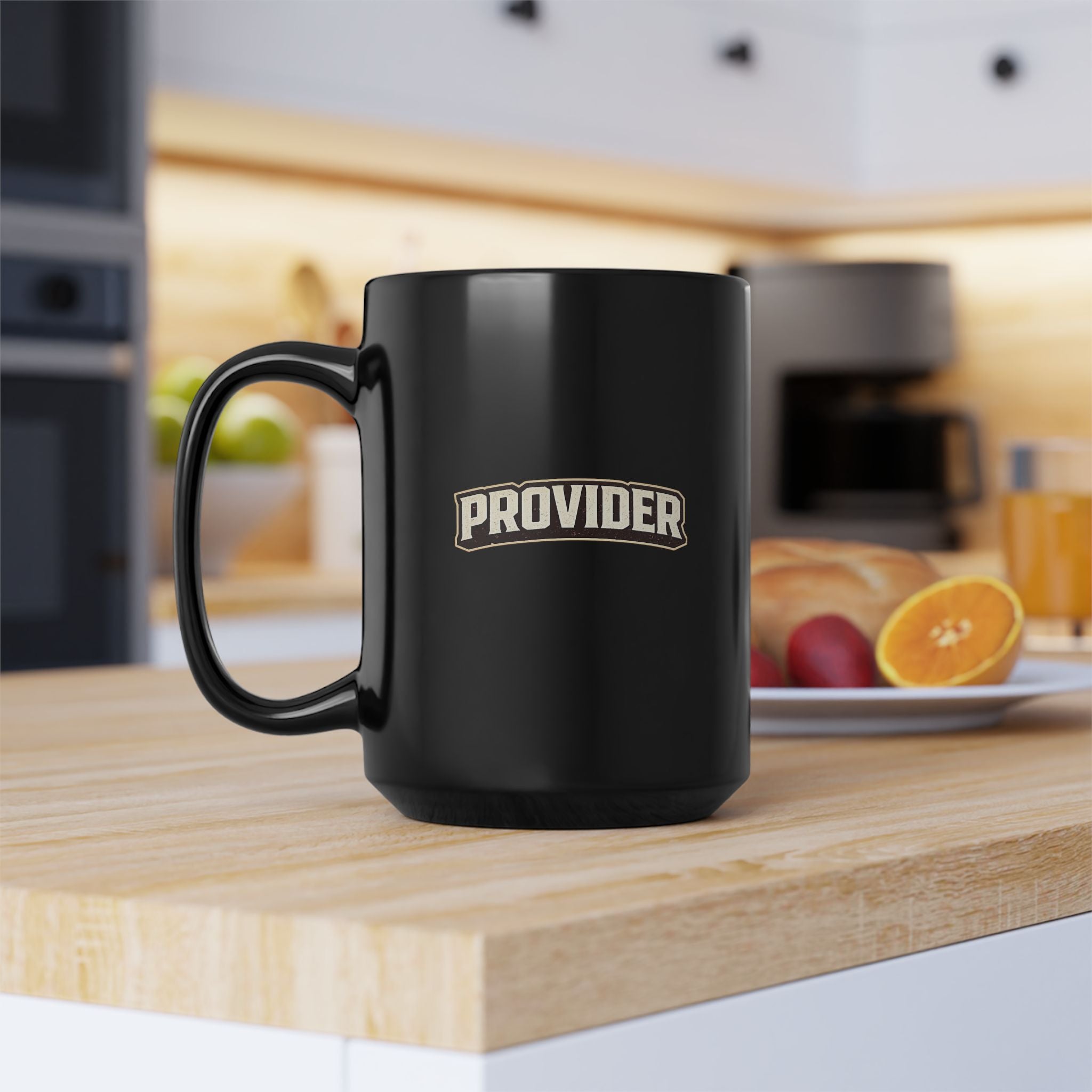 Lil-Mugs ~ PROVIDER — Black Ceramic Mug (11oz & 15oz)