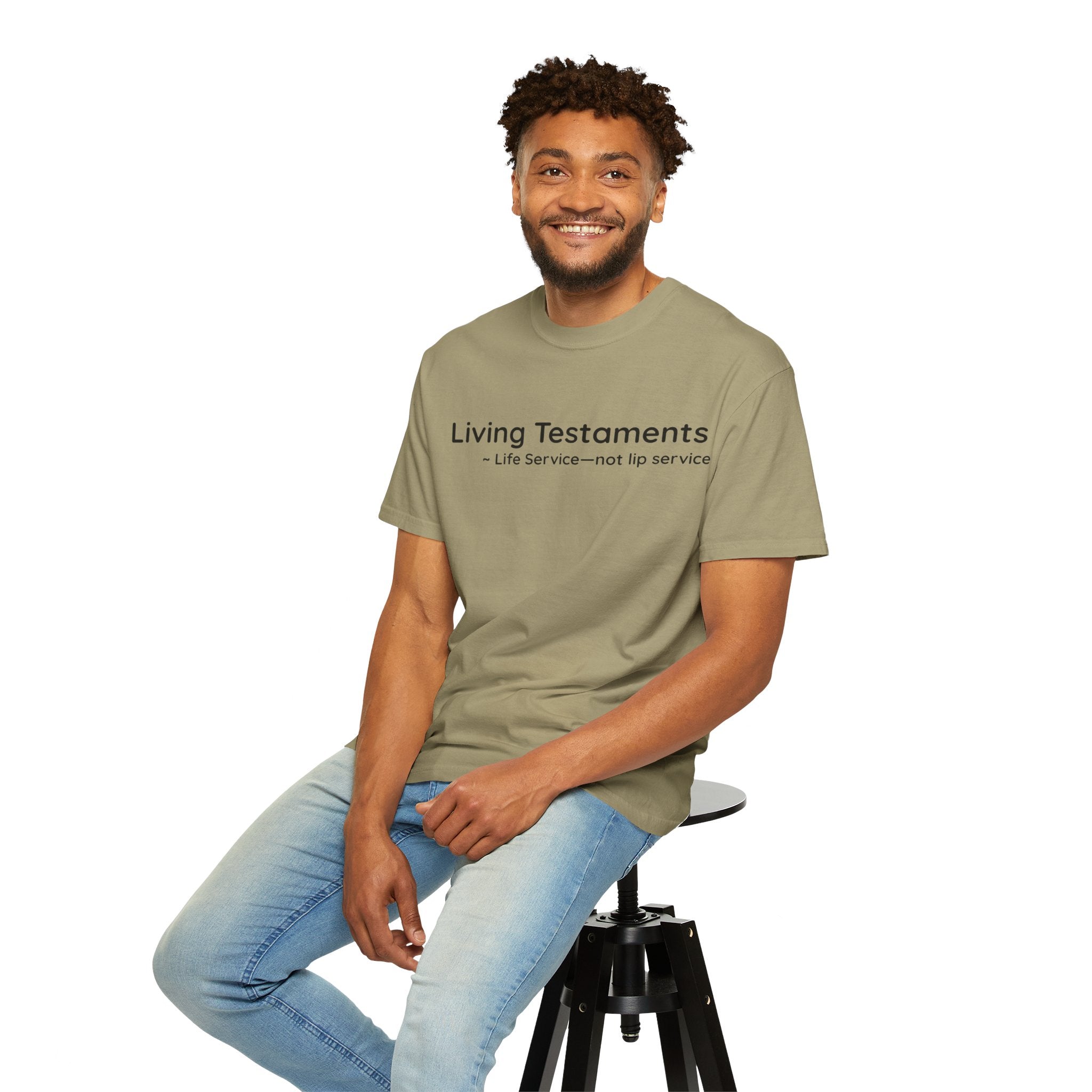 Dude-Shirts ~ Living Testaments Inspirational Tee