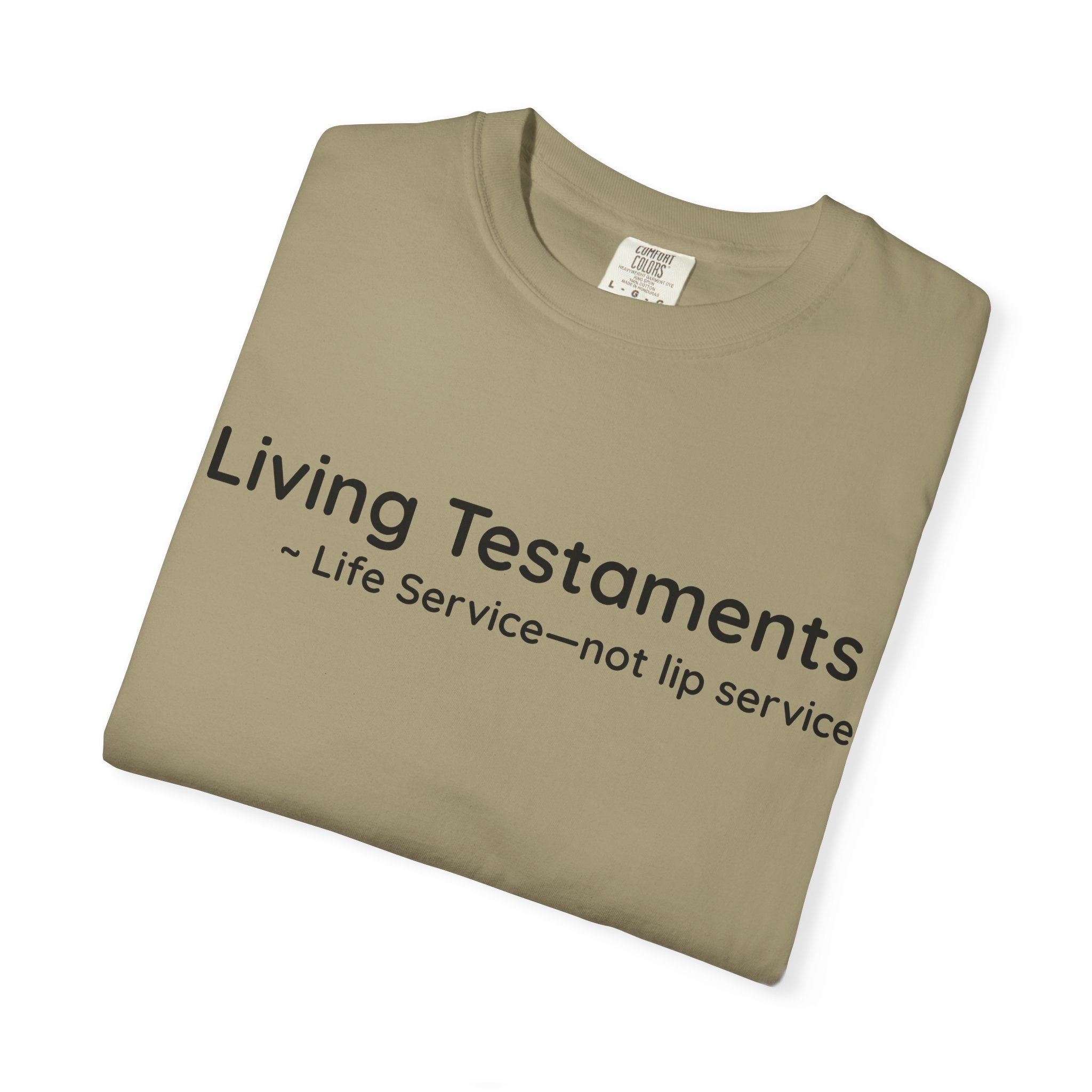 Dude-Shirts ~ Living Testaments Inspirational Tee