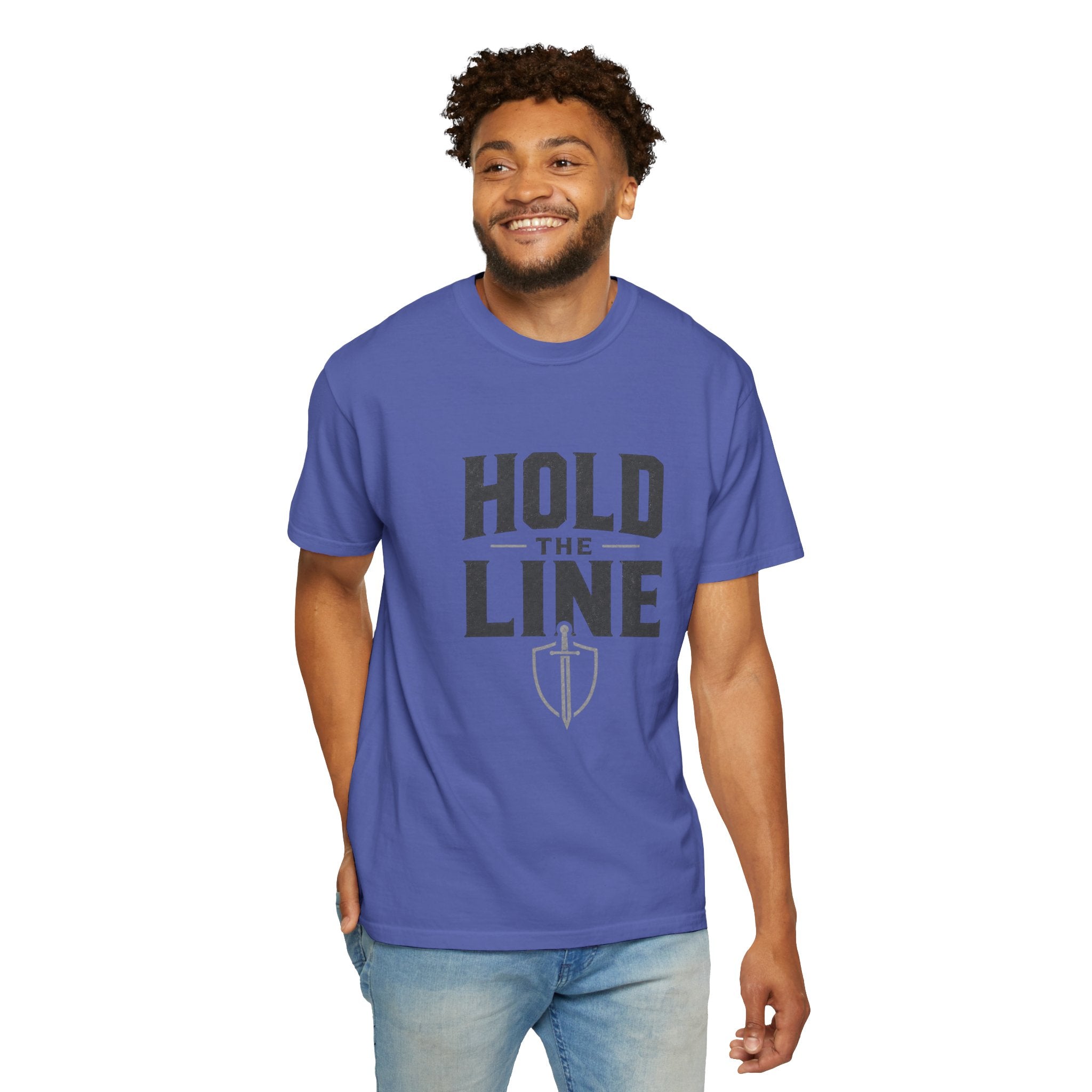 Dude-Shirts ~ Hold The Line Graphic Tee