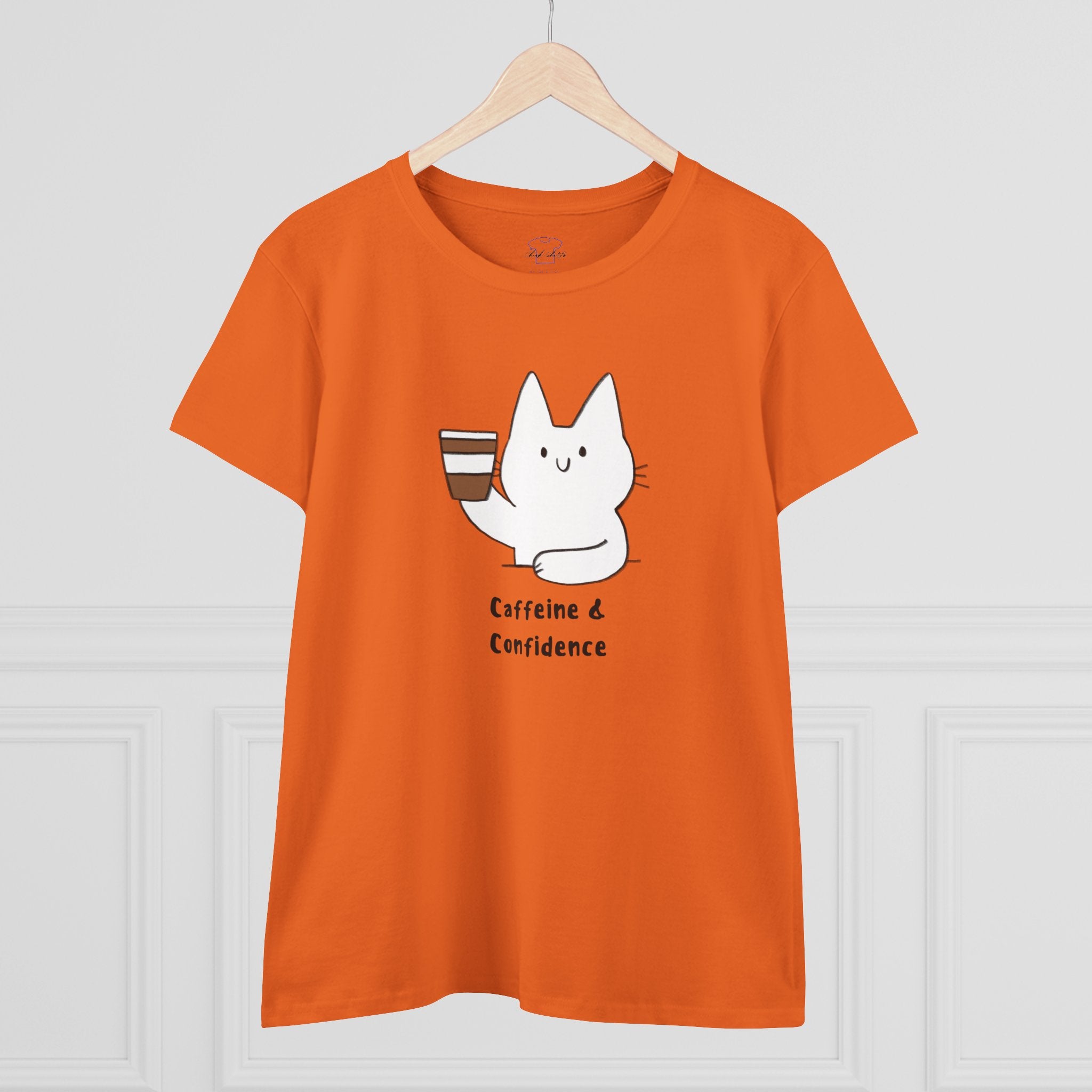 Caffeine & Confidence ~ Women's Midweight Cotton Tee